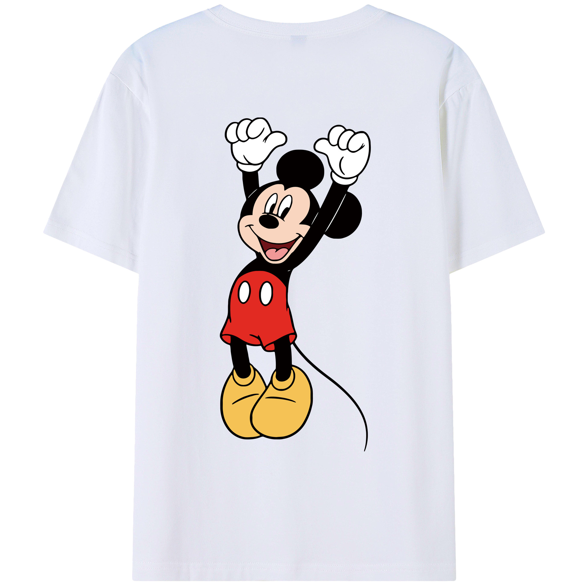（画像用） ミッキーマウス Mickey Mouse レディース半袖Tシャツ(バックプリント)