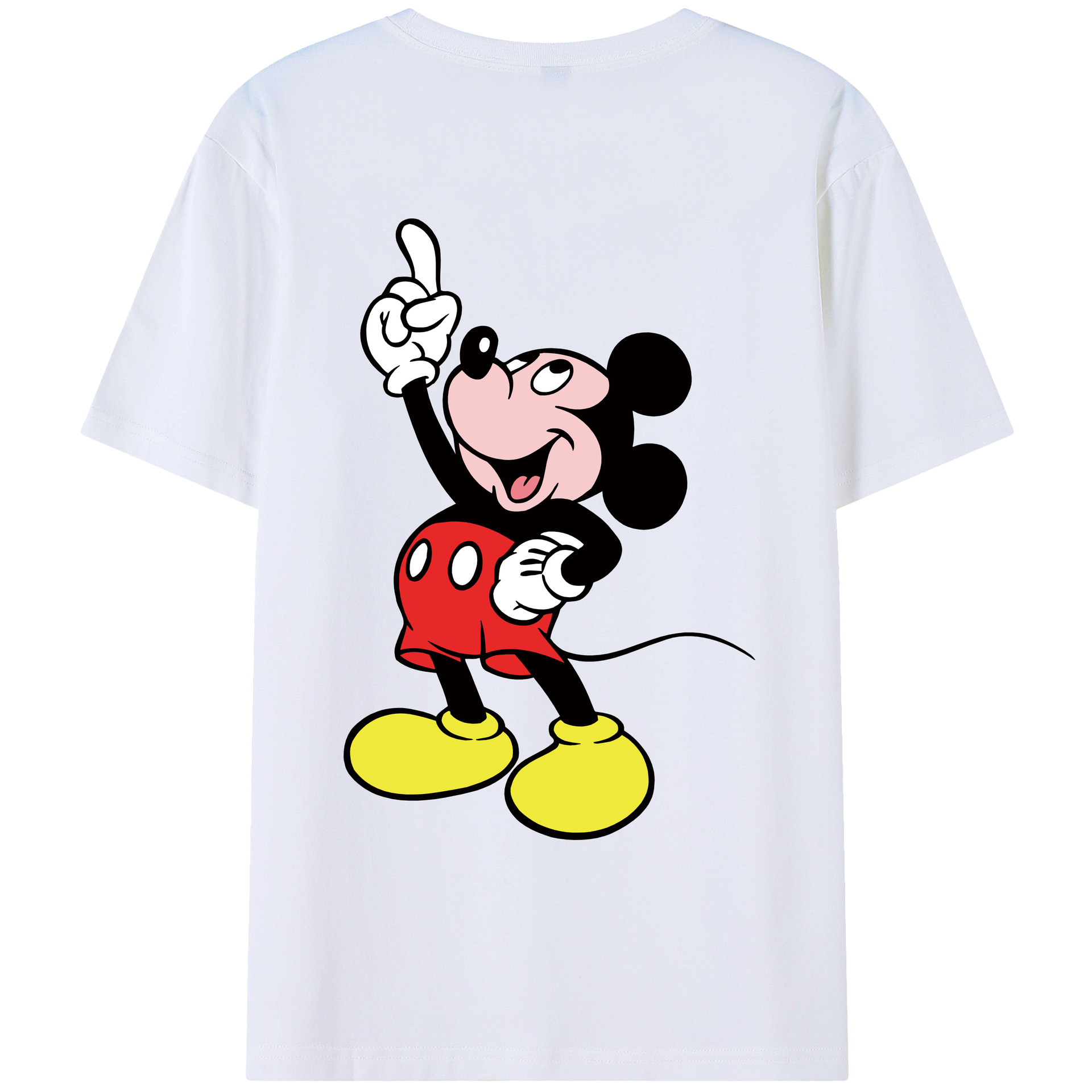 （画像用） ミッキーマウス Mickey Mouse レディース半袖Tシャツ(バックプリント)