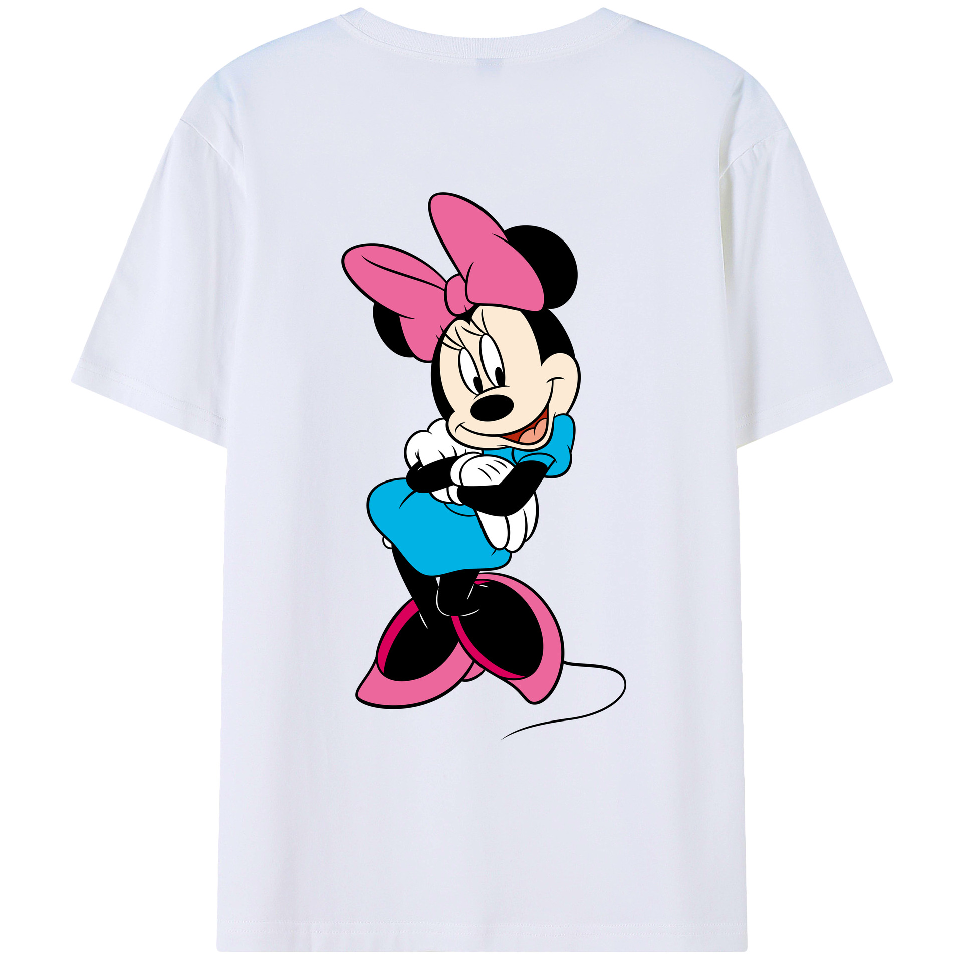 （画像用） ミッキーマウス Mickey Mouse レディース半袖Tシャツ(バックプリント)