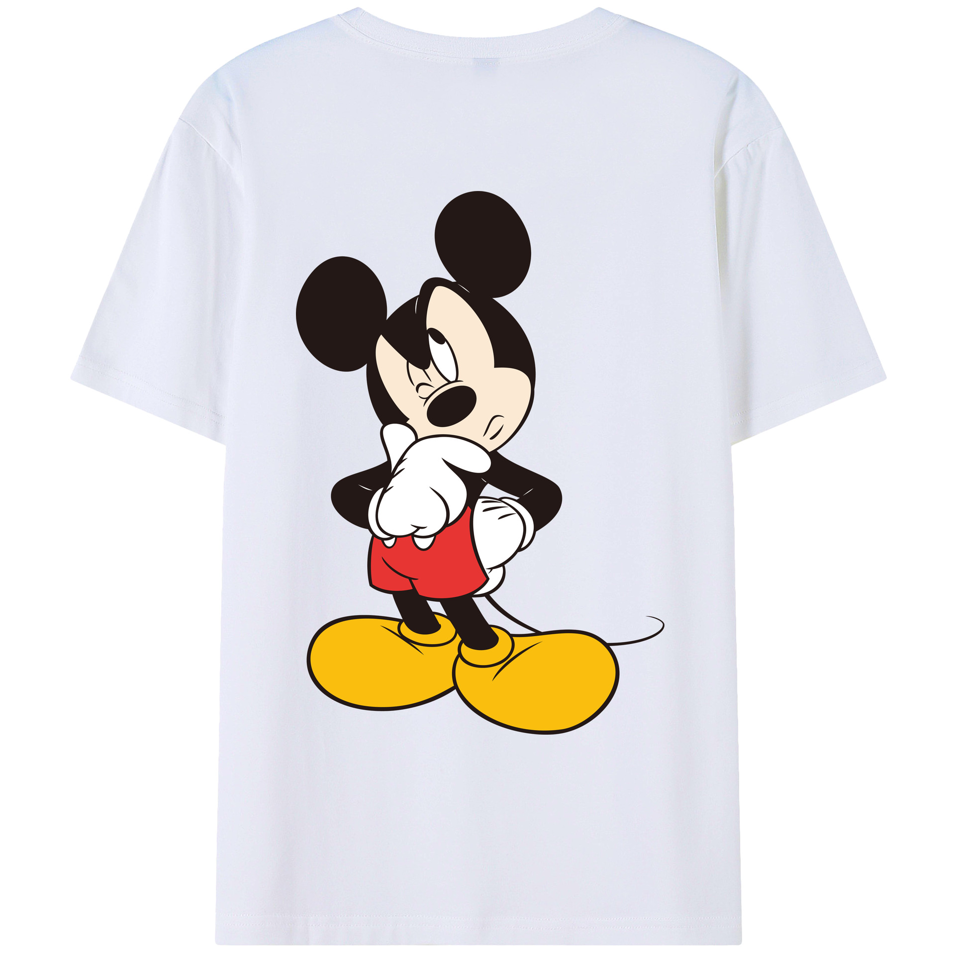 （画像用） ミッキーマウス Mickey Mouse レディース半袖Tシャツ(バックプリント)