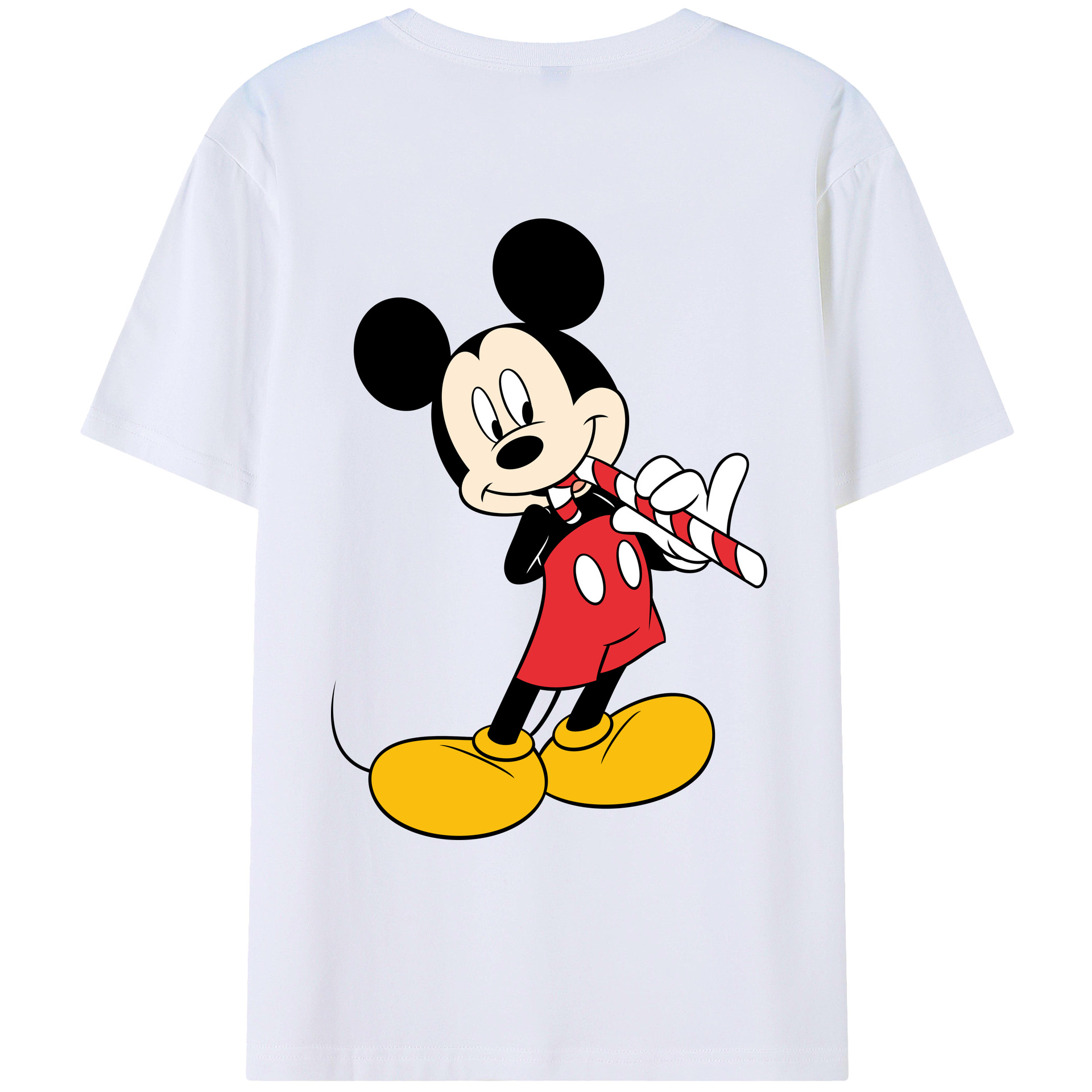 （画像用） ミッキーマウス Mickey Mouse レディース半袖Tシャツ(バックプリント)