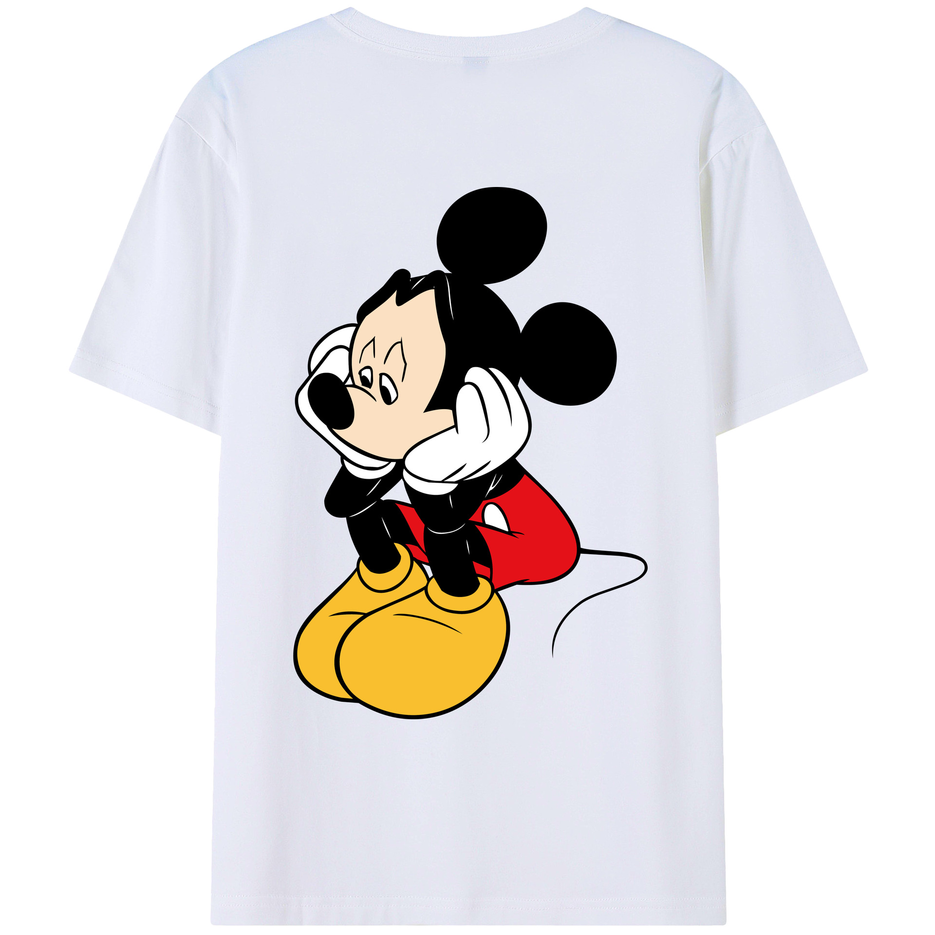 （画像用） ミッキーマウス Mickey Mouse レディース半袖Tシャツ(バックプリント)