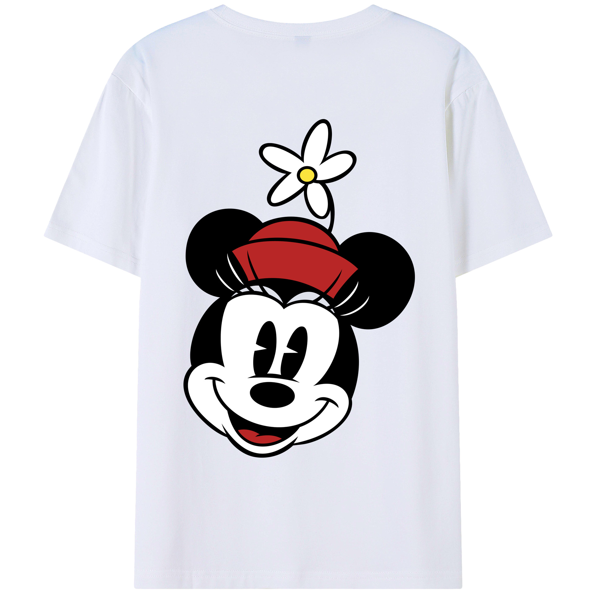 （画像用） ミッキーマウス Mickey Mouse レディース半袖Tシャツ(バックプリント)