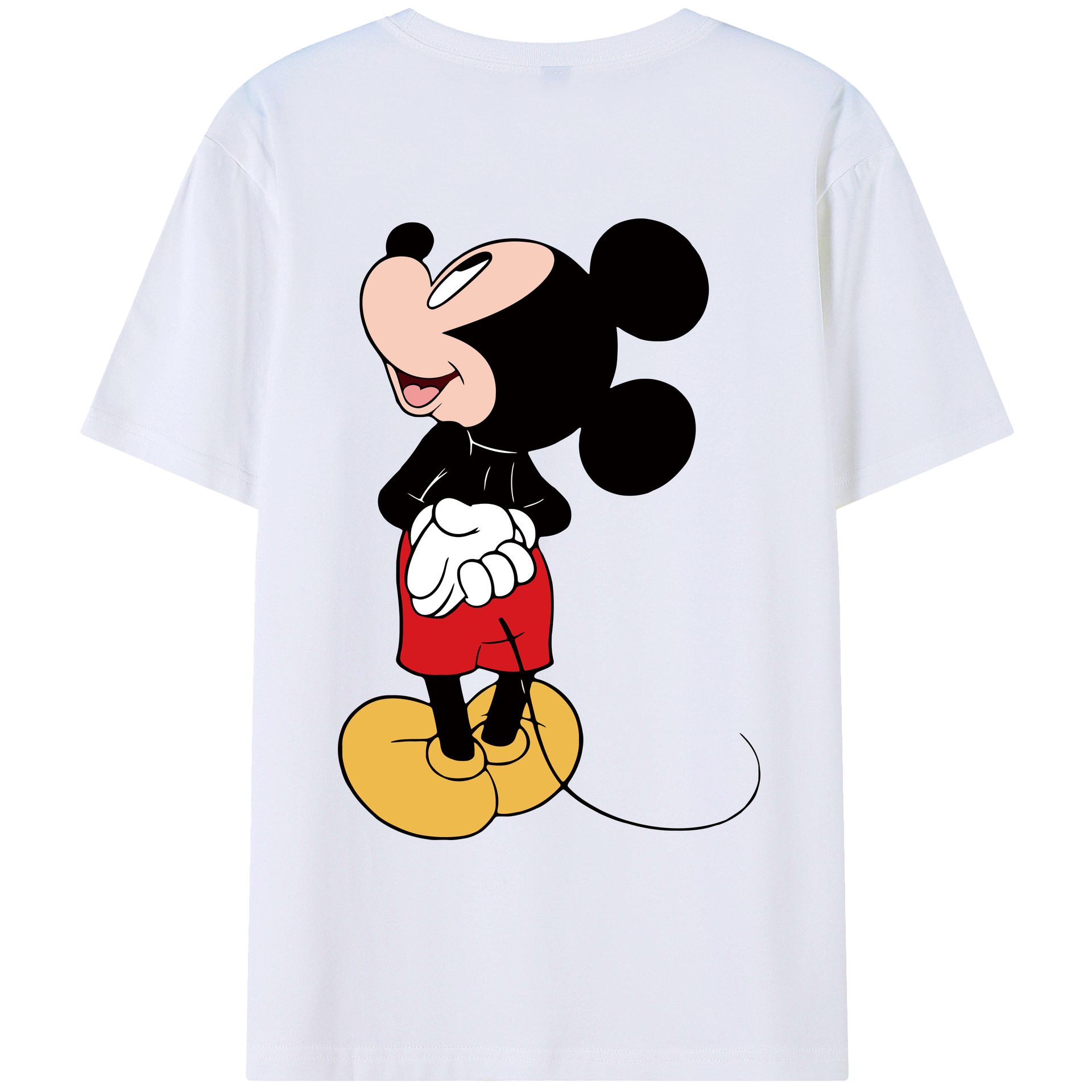 （画像用） ミッキーマウス Mickey Mouse レディース半袖Tシャツ(バックプリント)