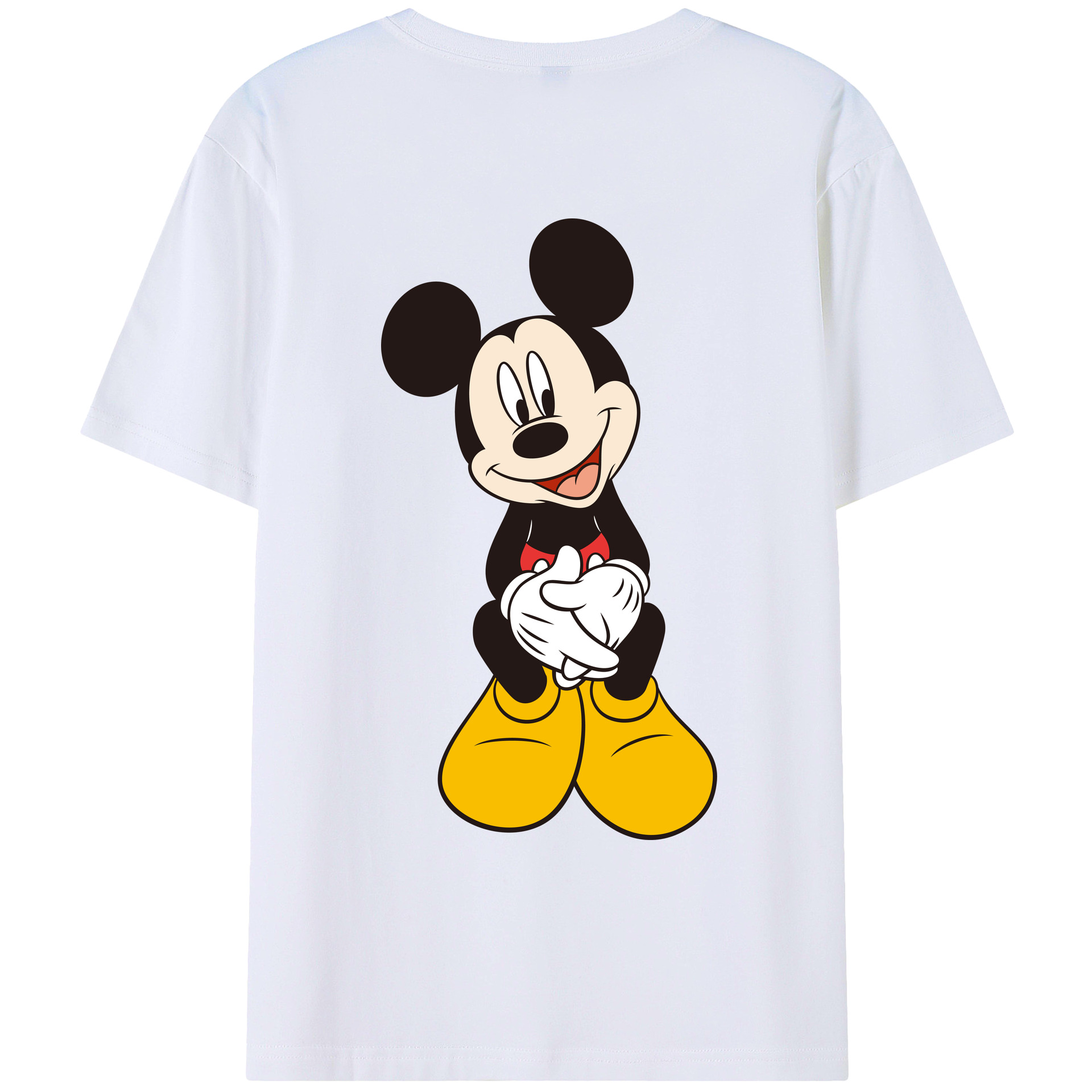 （画像用） ミッキーマウス Mickey Mouse レディース半袖Tシャツ(バックプリント)