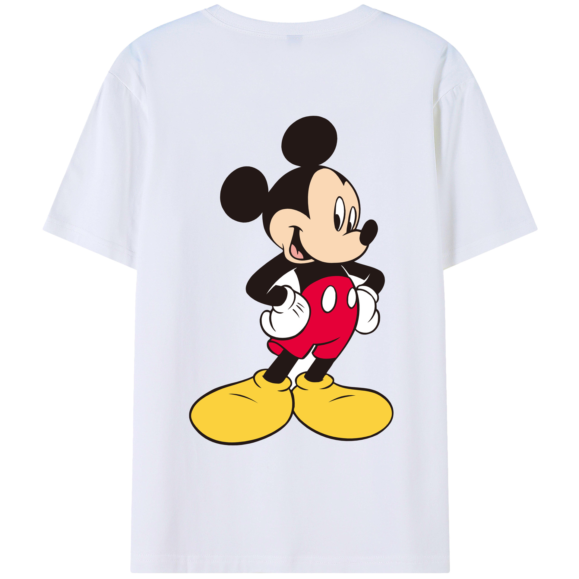 （画像用） ミッキーマウス Mickey Mouse レディース半袖Tシャツ(バックプリント)