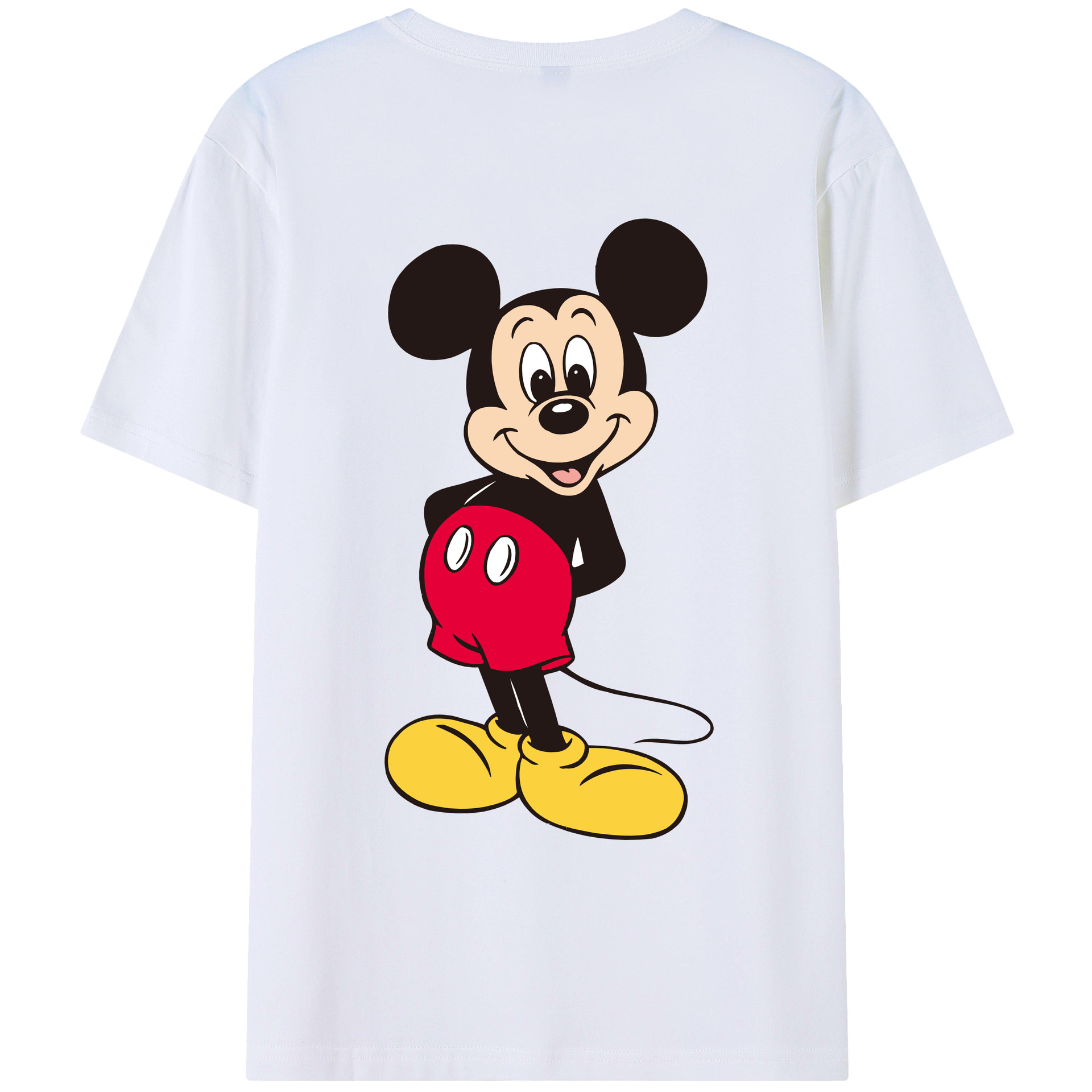 （画像用） ミッキーマウス Mickey Mouse レディース半袖Tシャツ(バックプリント)