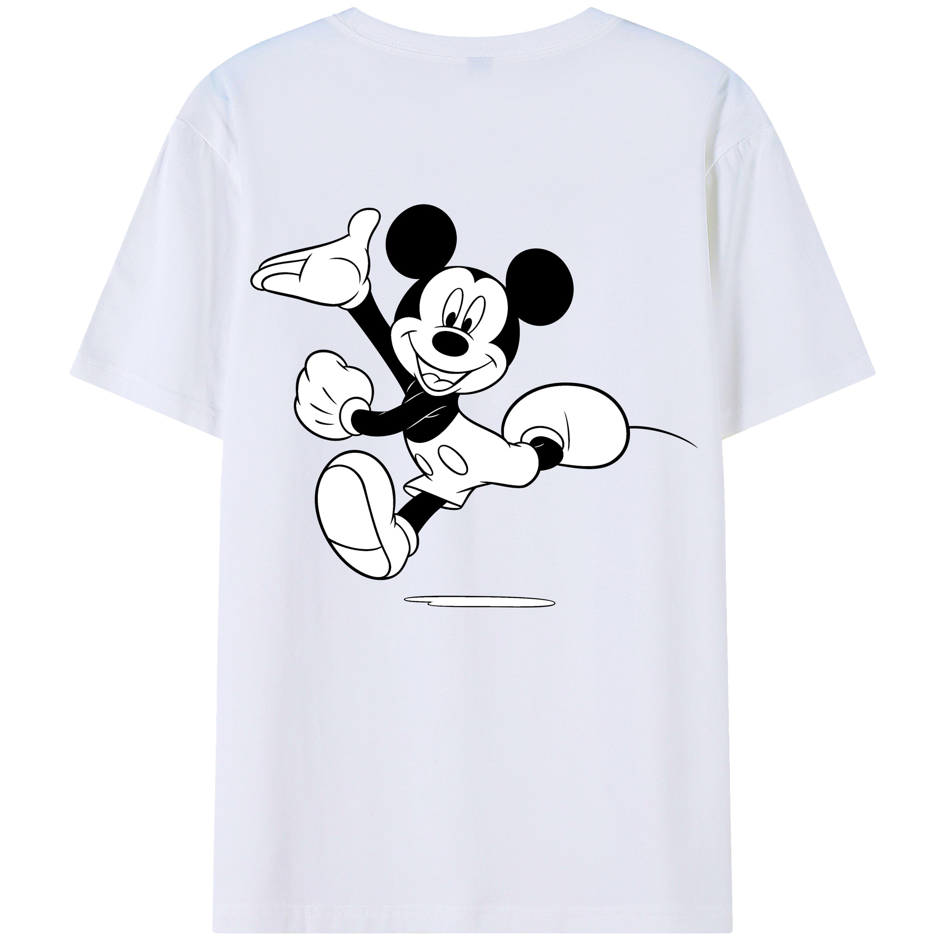 （画像用） ミッキーマウス Mickey Mouse レディース半袖Tシャツ(バックプリント)