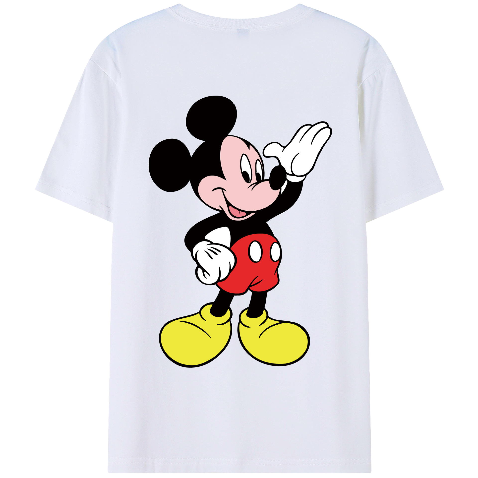 （画像用） ミッキーマウス Mickey Mouse レディース半袖Tシャツ(バックプリント)