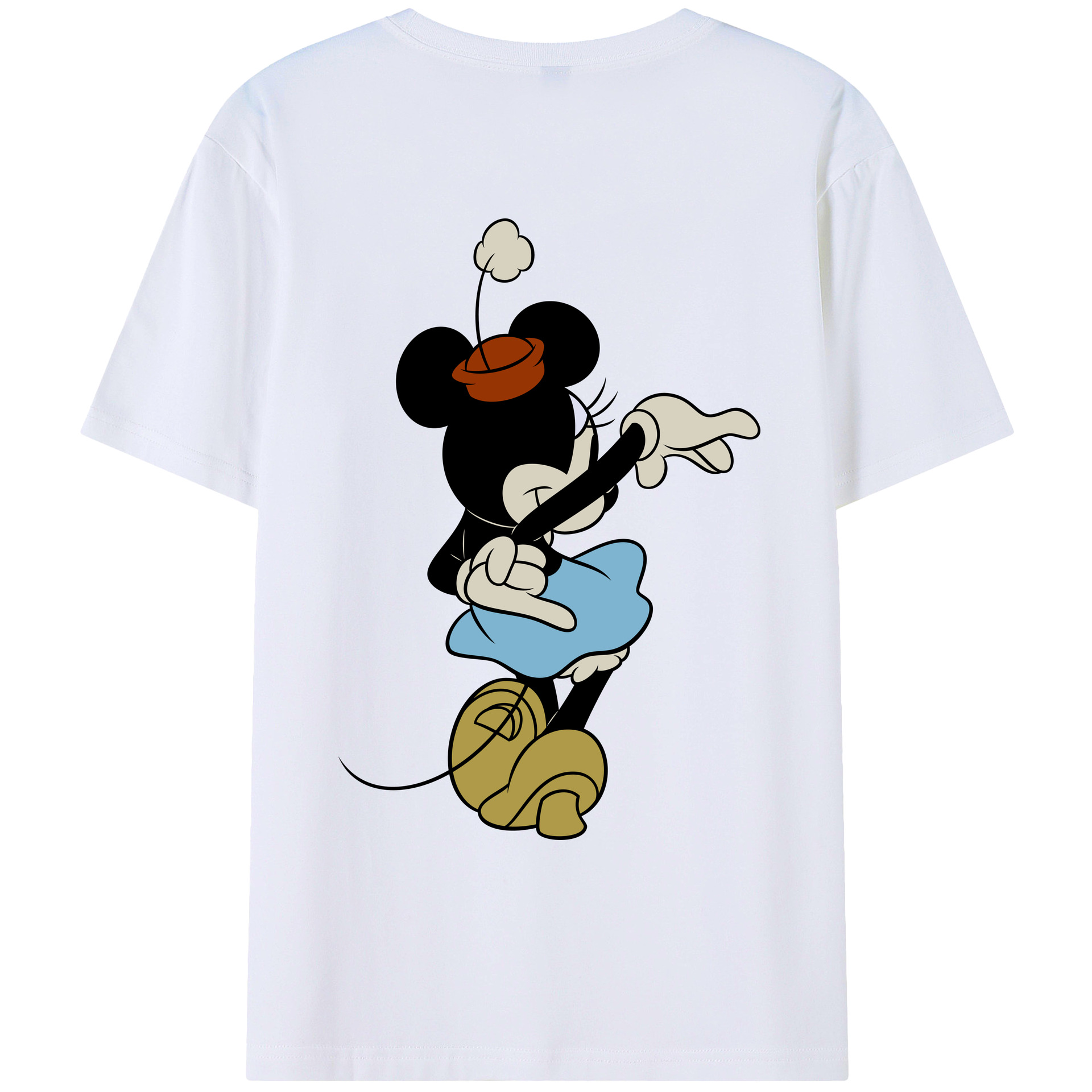 （画像用） ミッキーマウス Mickey Mouse レディース半袖Tシャツ(バックプリント)