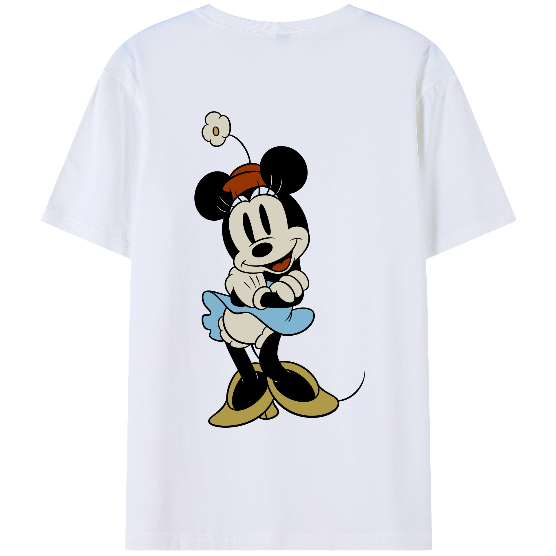 （画像用） ミッキーマウス Mickey Mouse レディース半袖Tシャツ(バックプリント)