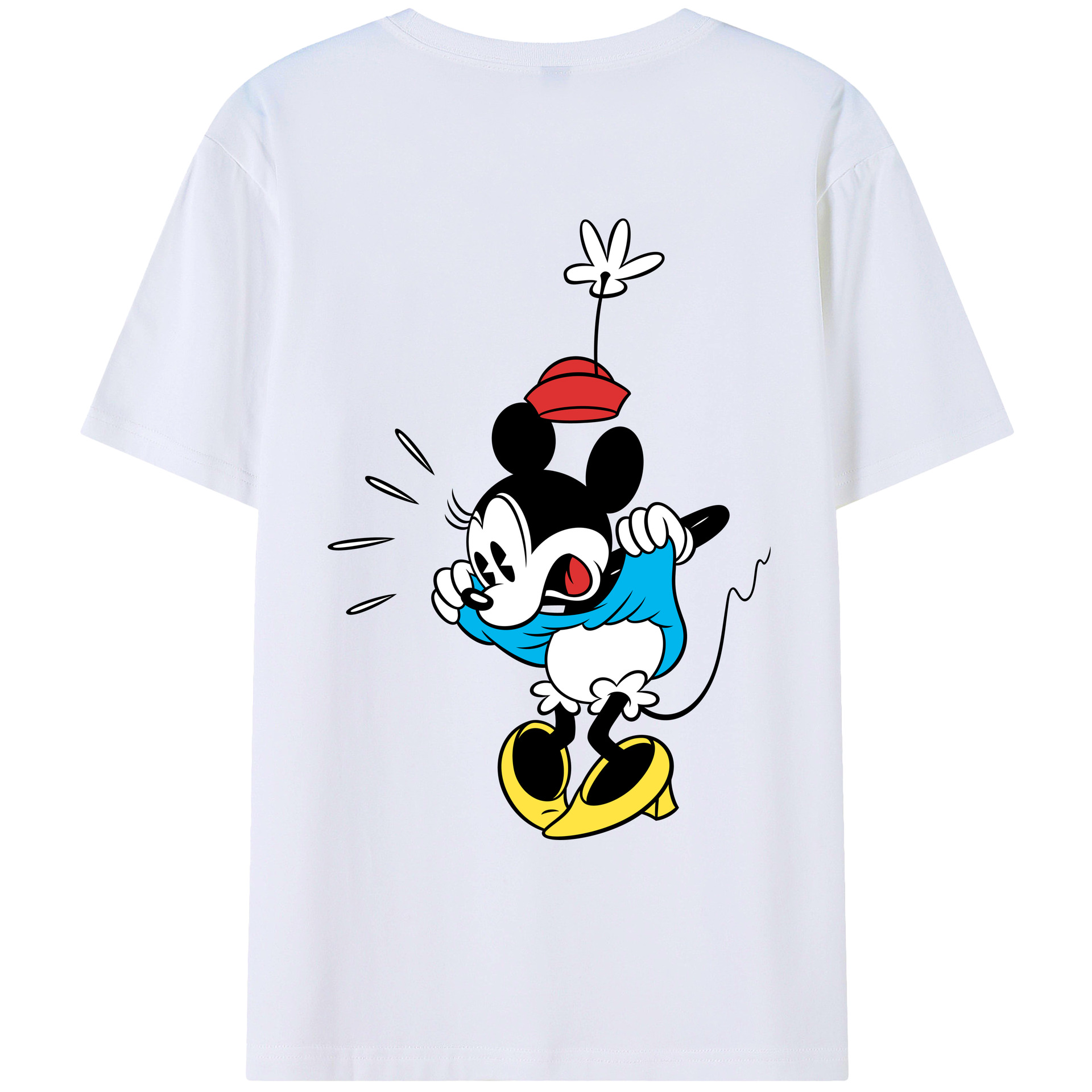 （画像用） ミッキーマウス Mickey Mouse レディース半袖Tシャツ(バックプリント)