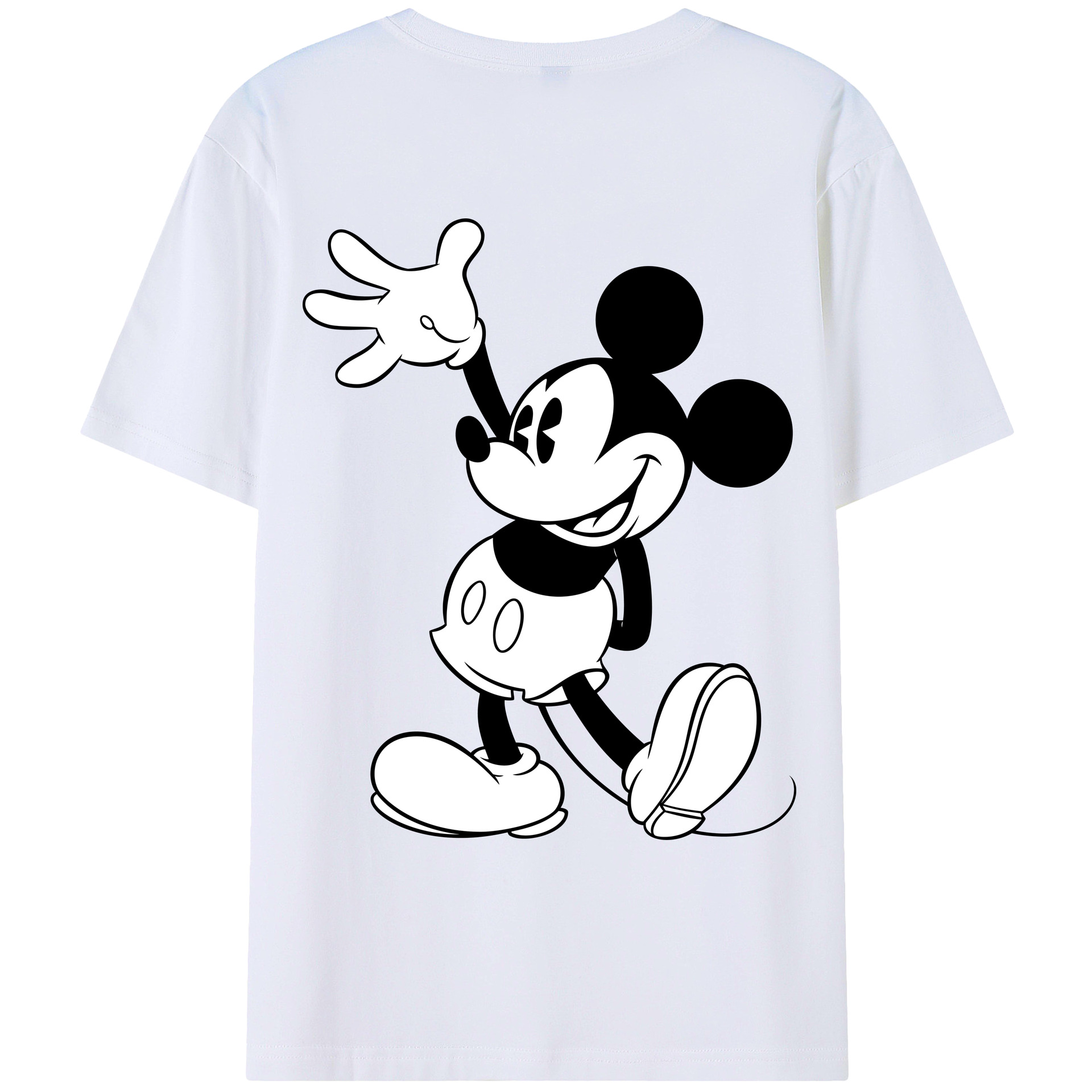 （画像用） ミッキーマウス Mickey Mouse レディース半袖Tシャツ(バックプリント)