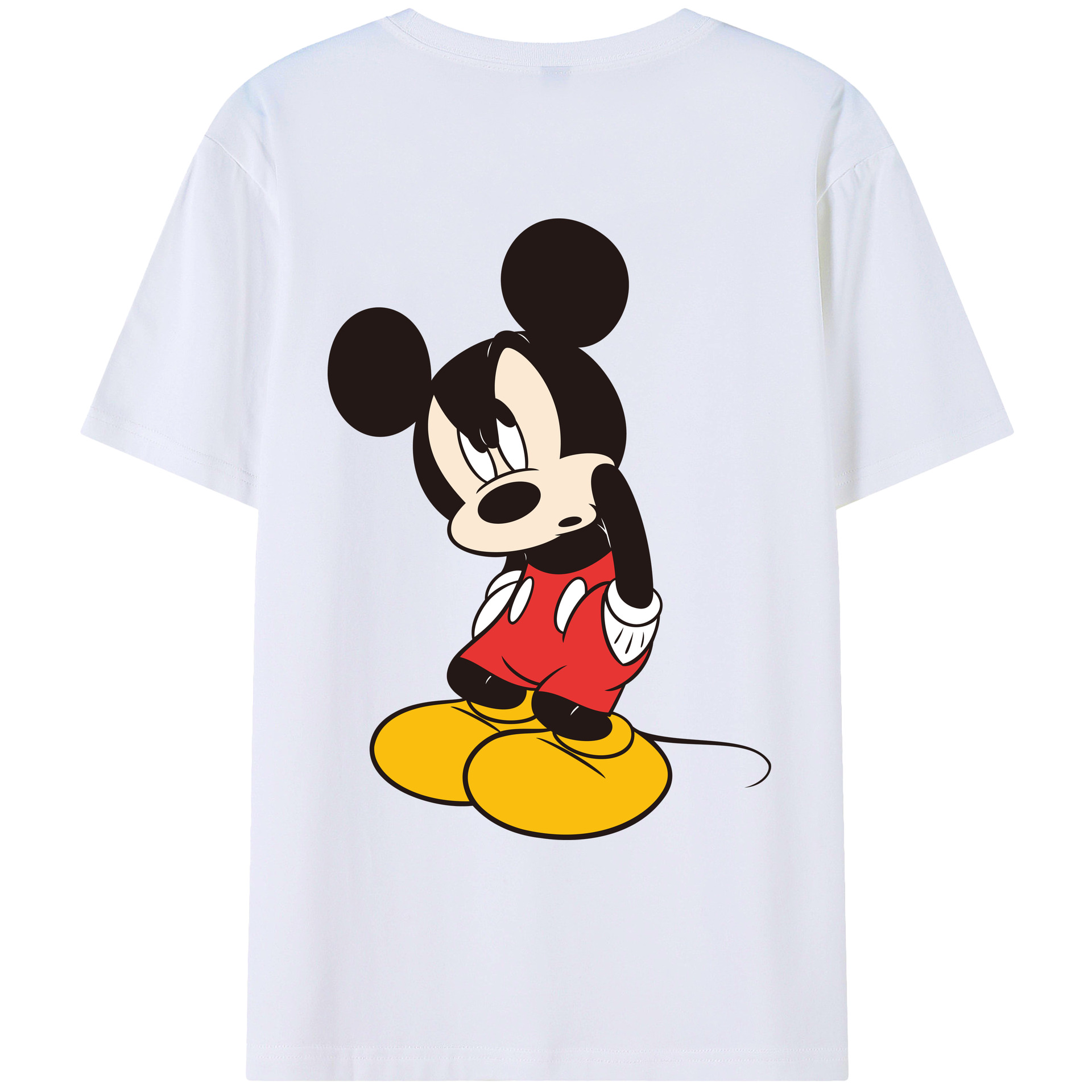 （画像用） ミッキーマウス Mickey Mouse レディース半袖Tシャツ(バックプリント)