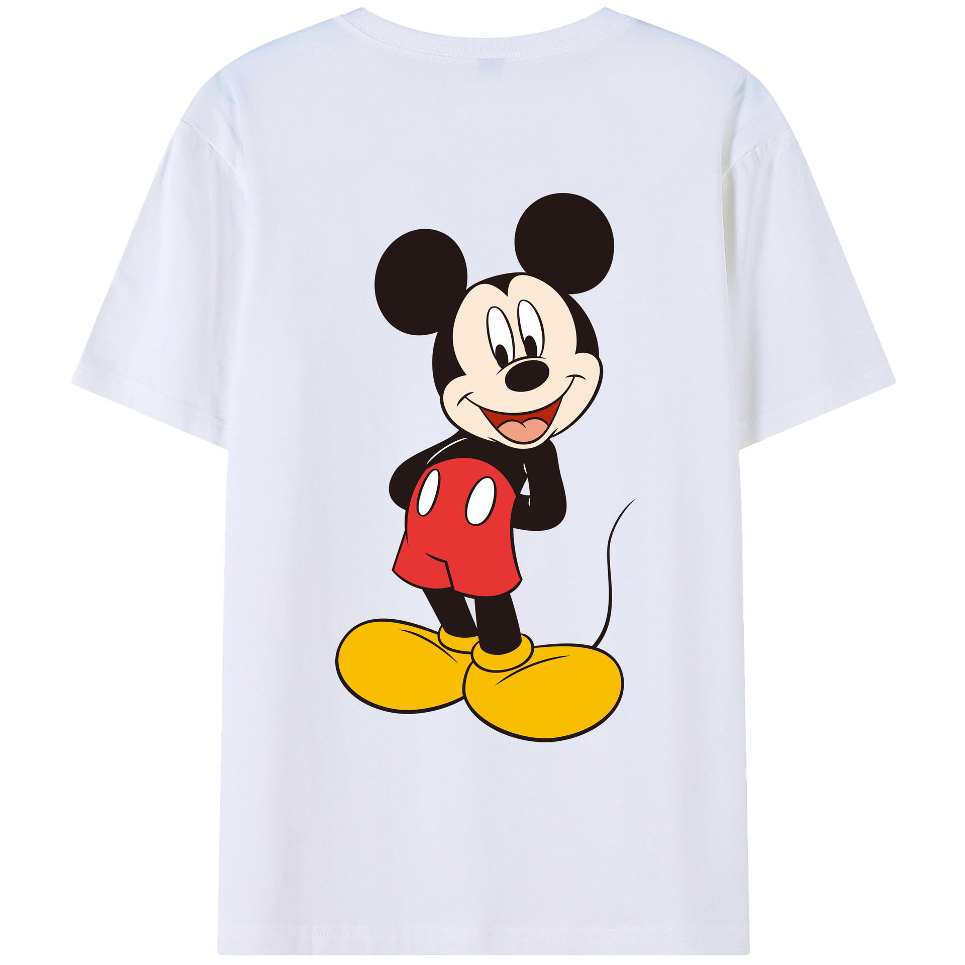 （画像用） ミッキーマウス Mickey Mouse レディース半袖Tシャツ(バックプリント)