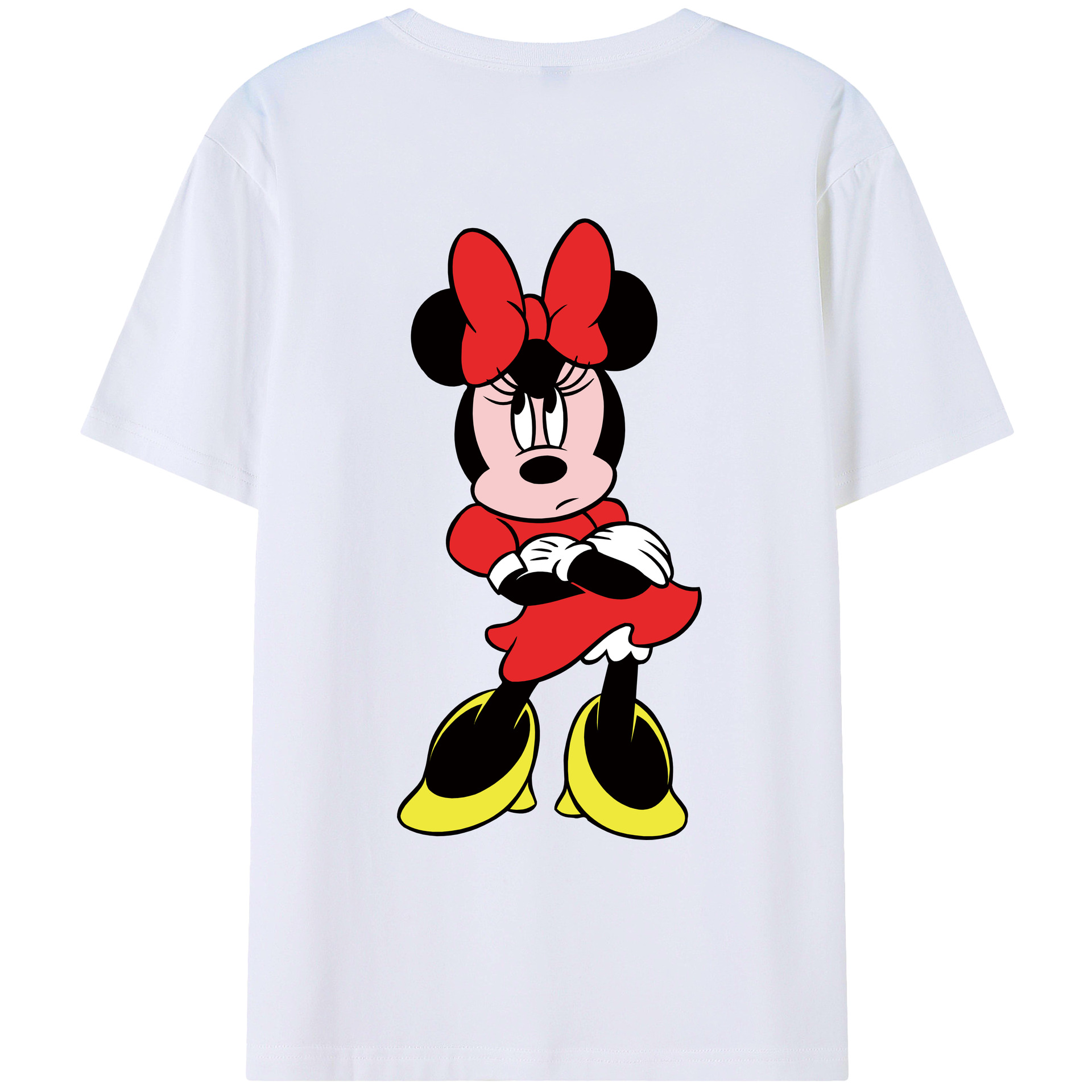 （画像用） ミッキーマウス Mickey Mouse レディース半袖Tシャツ(バックプリント)