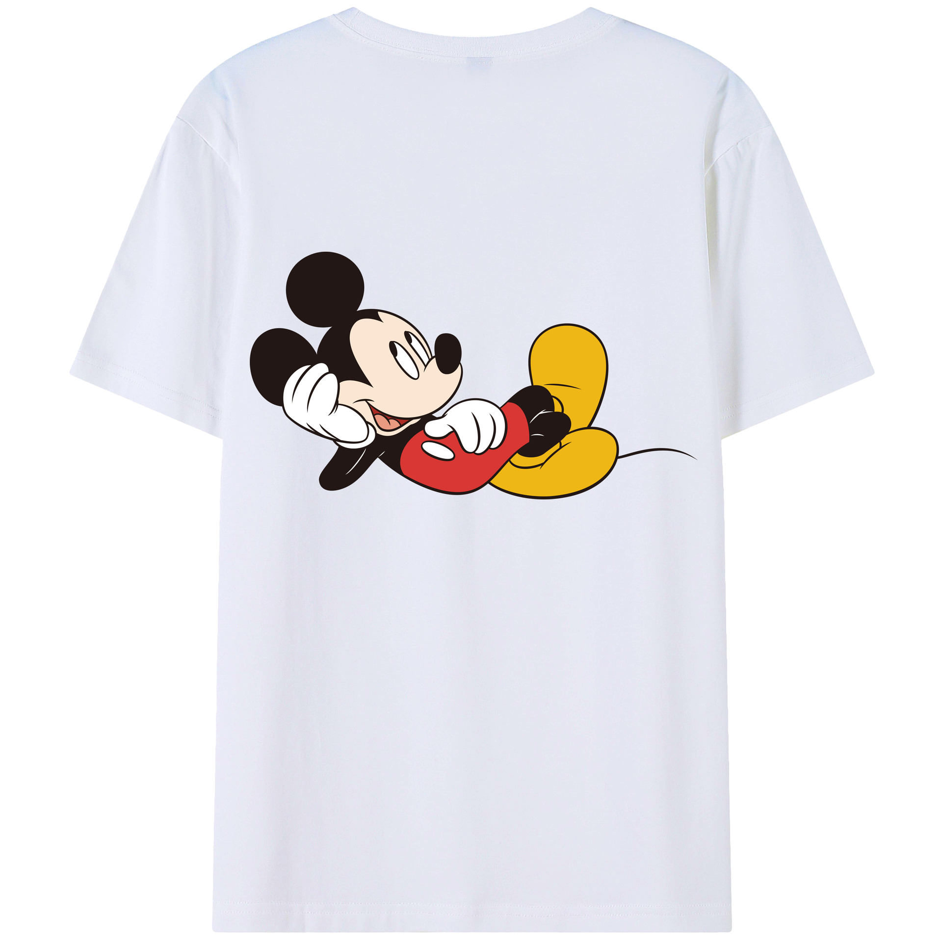 （画像用） ミッキーマウス Mickey Mouse レディース半袖Tシャツ(バックプリント)