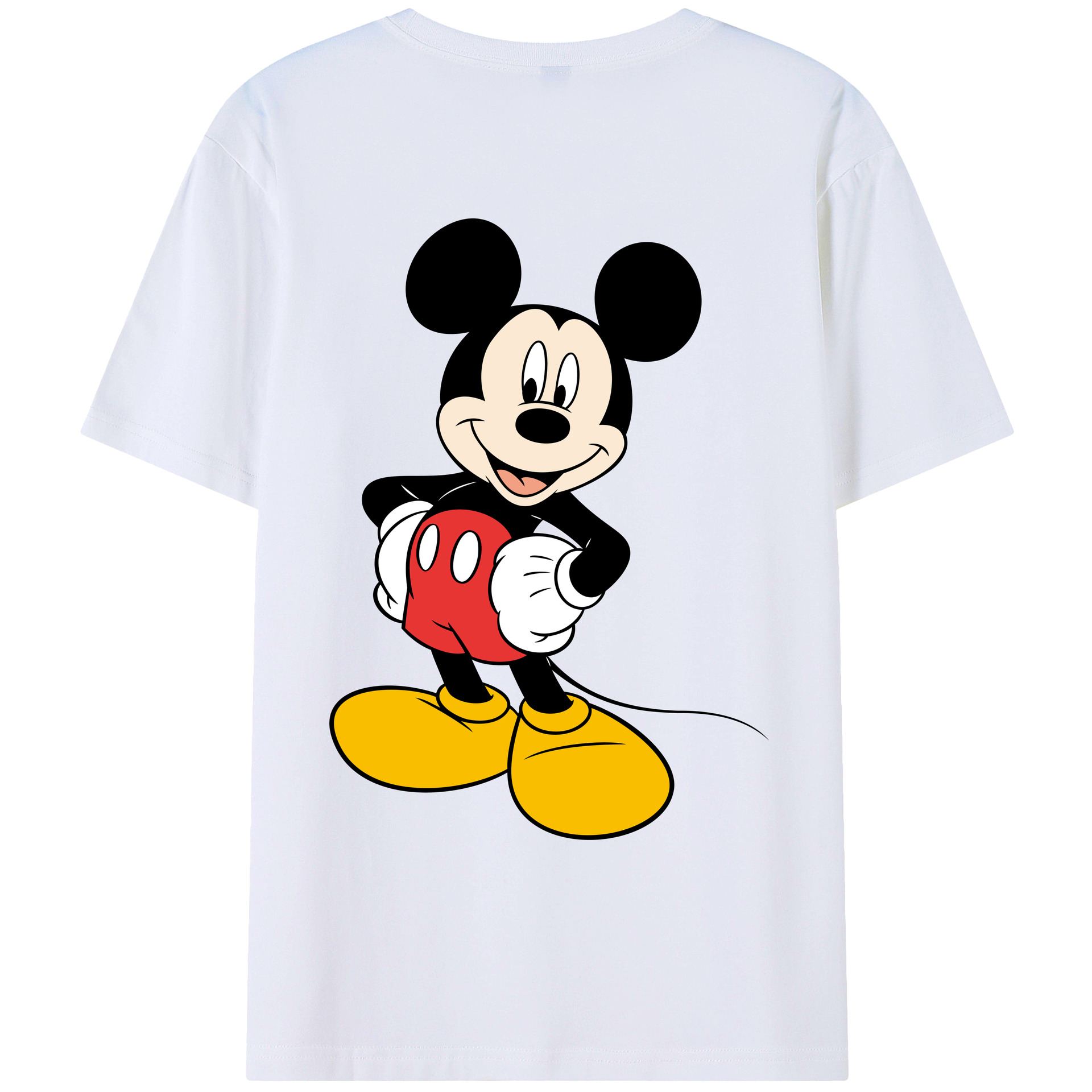 （画像用） ミッキーマウス Mickey Mouse レディース半袖Tシャツ(バックプリント)