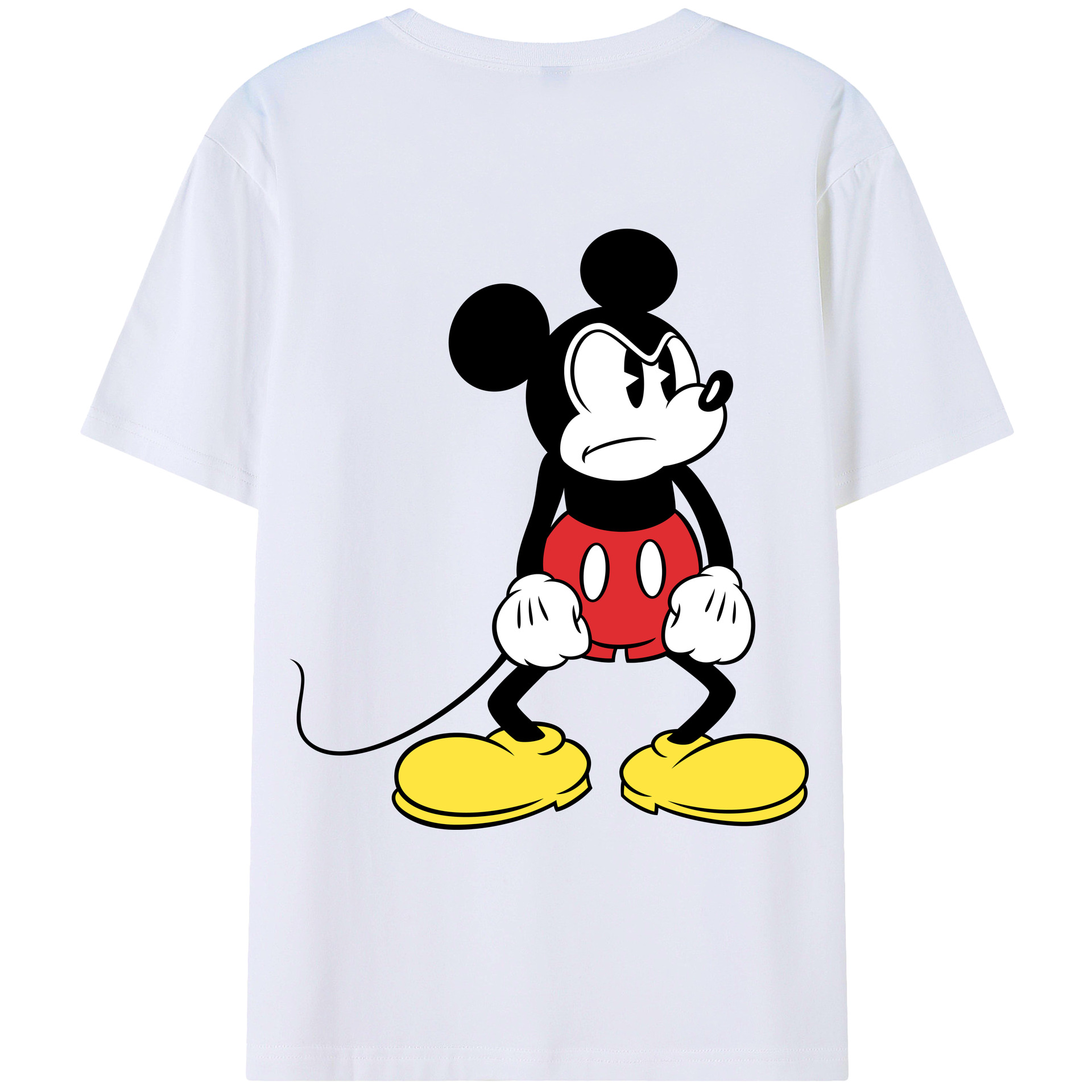 （画像用） ミッキーマウス Mickey Mouse レディース半袖Tシャツ(バックプリント)