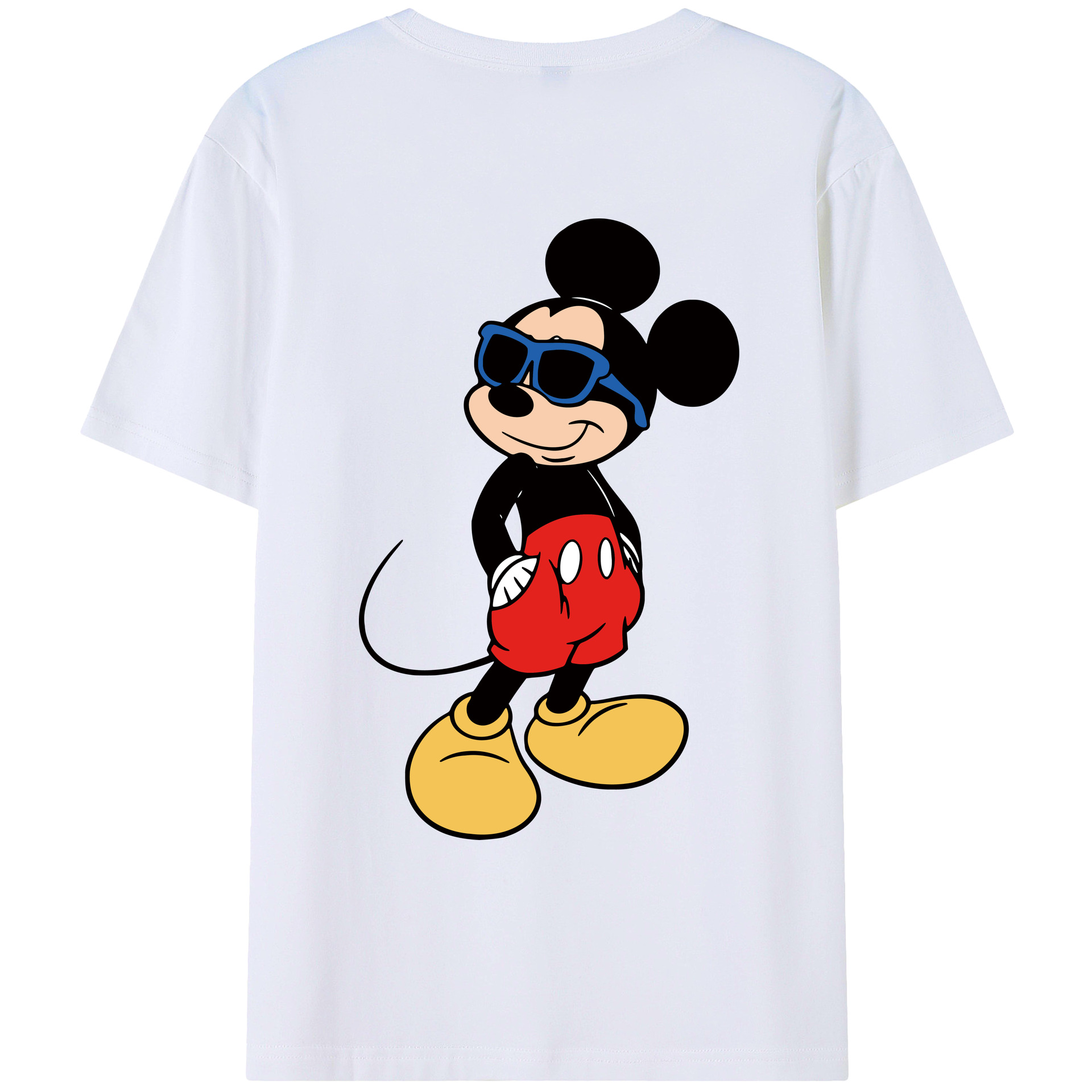 （画像用） ミッキーマウス Mickey Mouse レディース半袖Tシャツ(バックプリント)