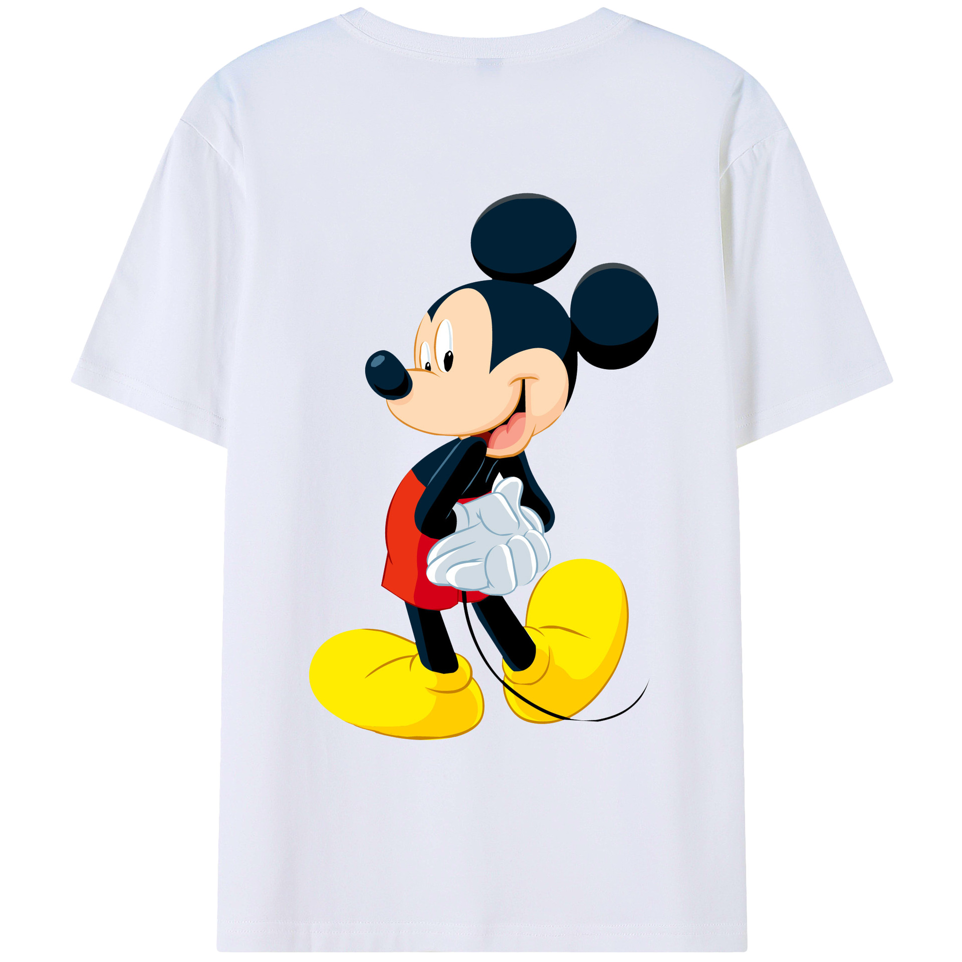 （画像用） ミッキーマウス Mickey Mouse レディース半袖Tシャツ(バックプリント)