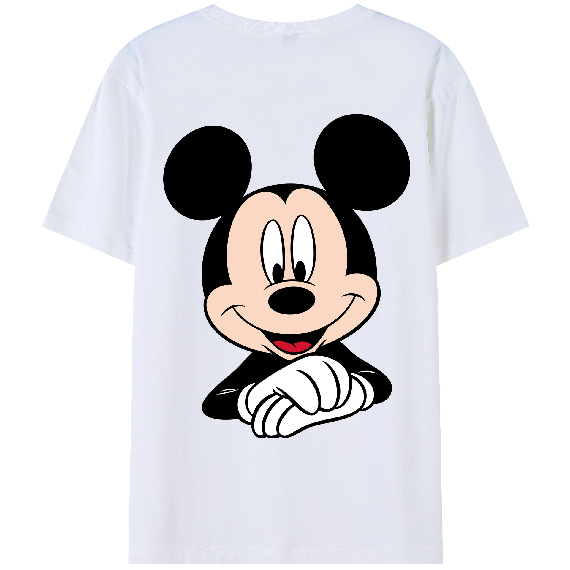 （画像用） ミッキーマウス Mickey Mouse レディース半袖Tシャツ(バックプリント)