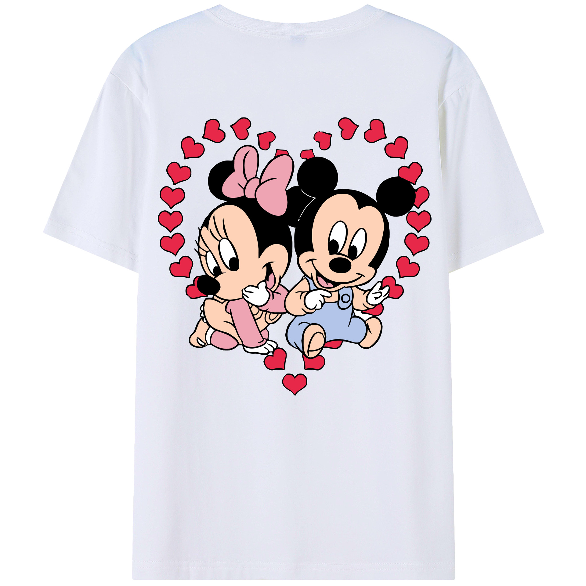 （画像用） ミッキーマウス Mickey Mouse レディース半袖Tシャツ(バックプリント)