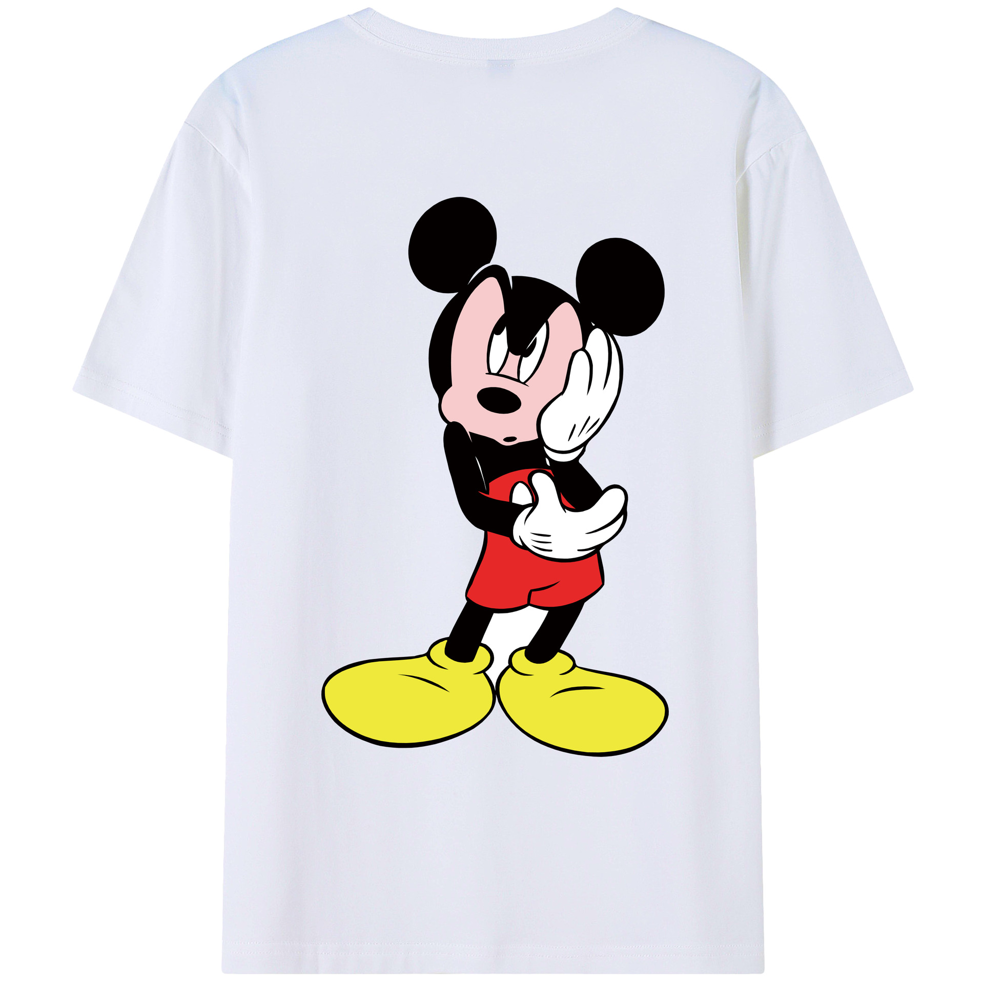 （画像用） ミッキーマウス Mickey Mouse レディース半袖Tシャツ(バックプリント)
