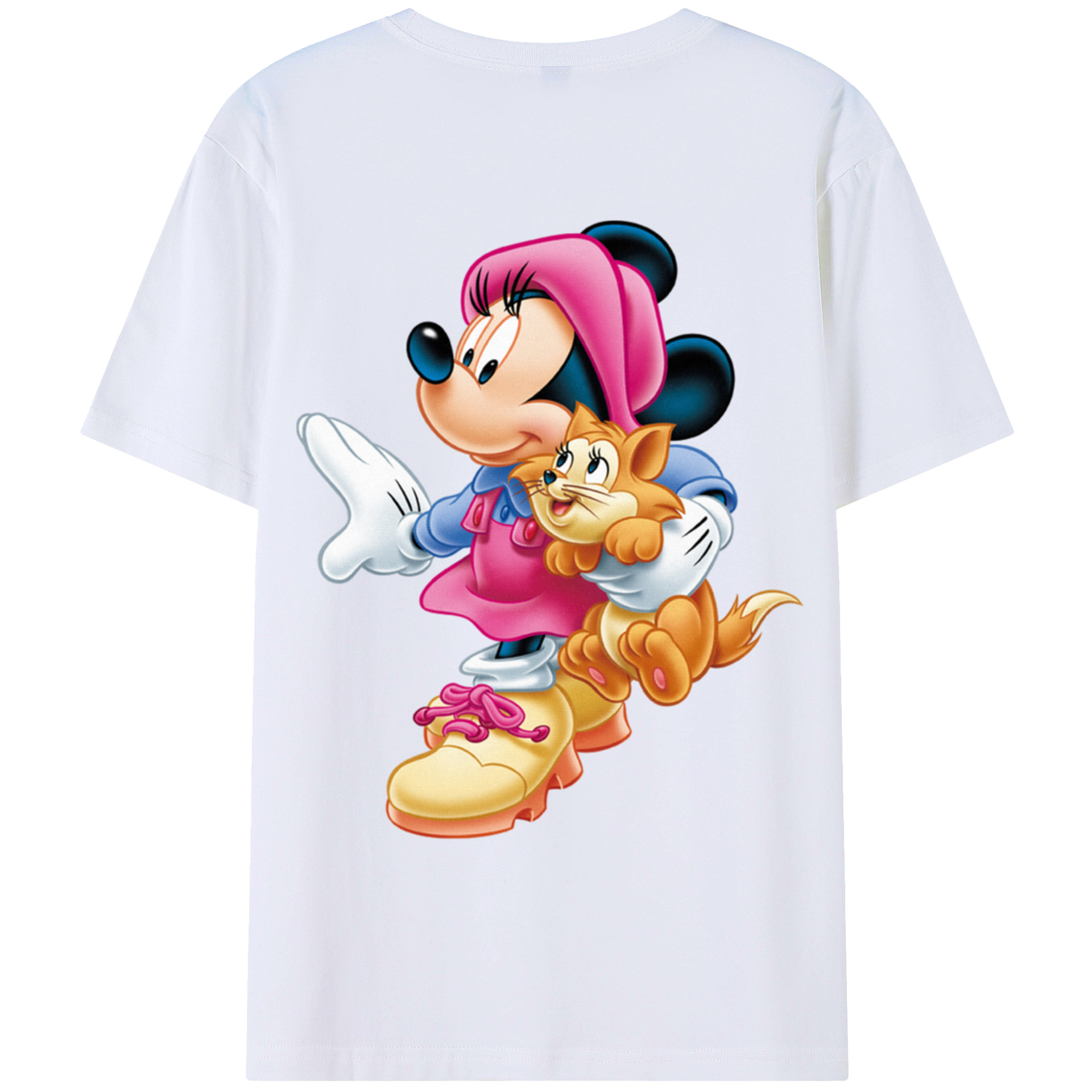 （画像用） ミッキーマウス Mickey Mouse レディース半袖Tシャツ(バックプリント)