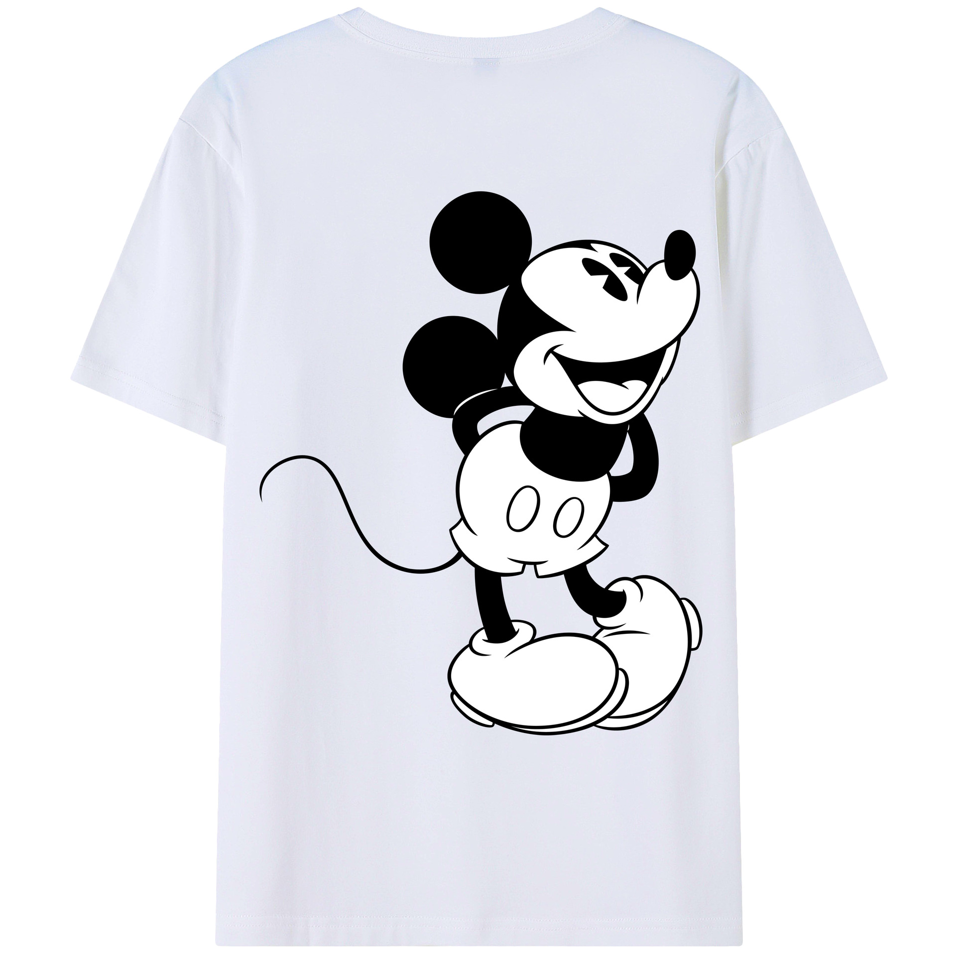 （画像用） ミッキーマウス Mickey Mouse レディース半袖Tシャツ(バックプリント)