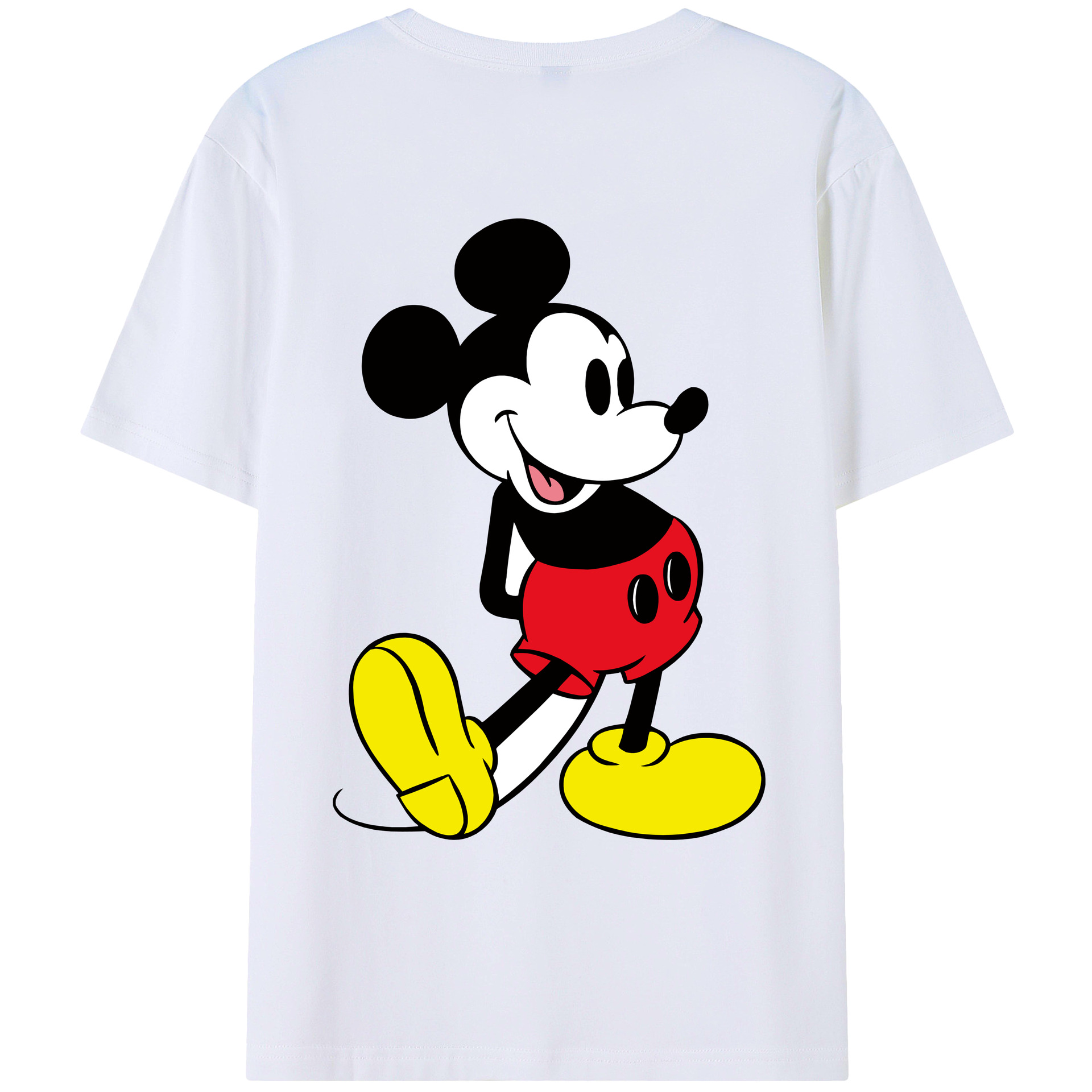 （画像用） ミッキーマウス Mickey Mouse レディース半袖Tシャツ(バックプリント)