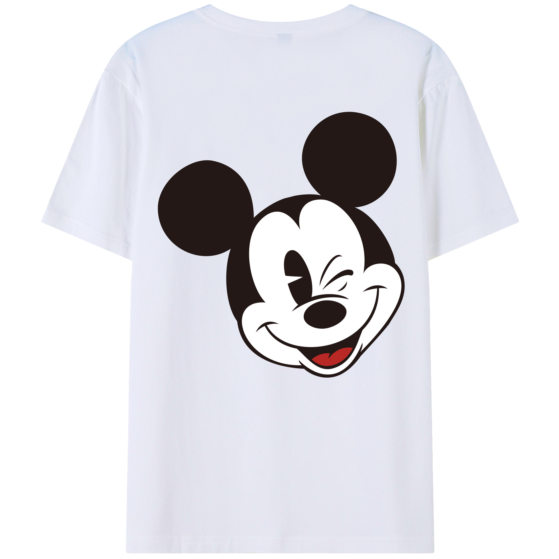 （画像用） ミッキーマウス Mickey Mouse レディース半袖Tシャツ(バックプリント)