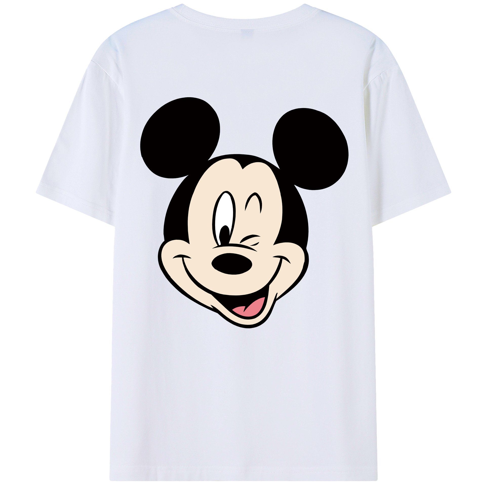 （画像用） ミッキーマウス Mickey Mouse レディース半袖Tシャツ(バックプリント)
