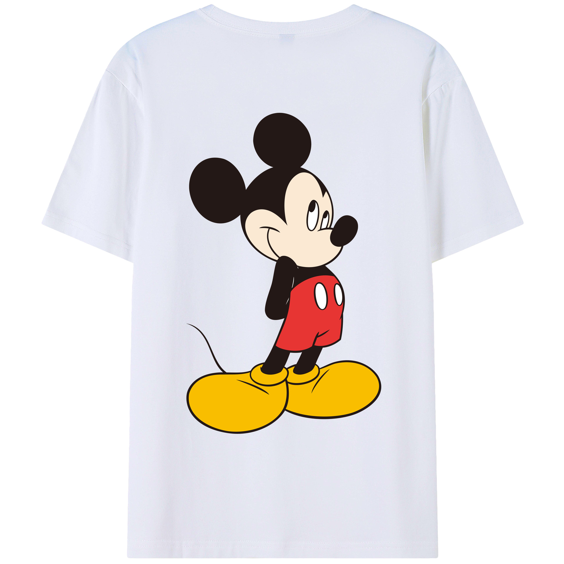 （画像用） ミッキーマウス Mickey Mouse レディース半袖Tシャツ(バックプリント)