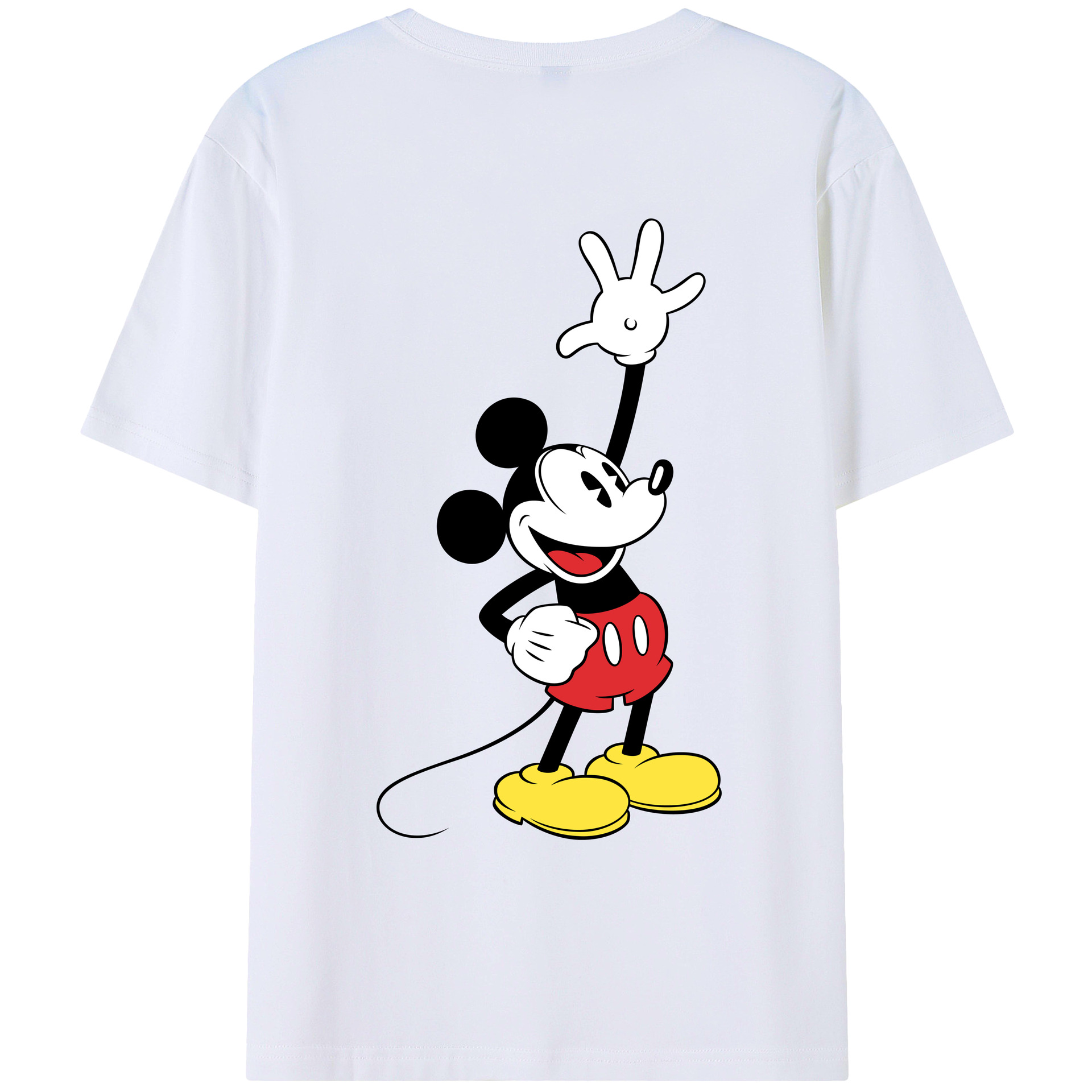 （画像用） ミッキーマウス Mickey Mouse レディース半袖Tシャツ(バックプリント)