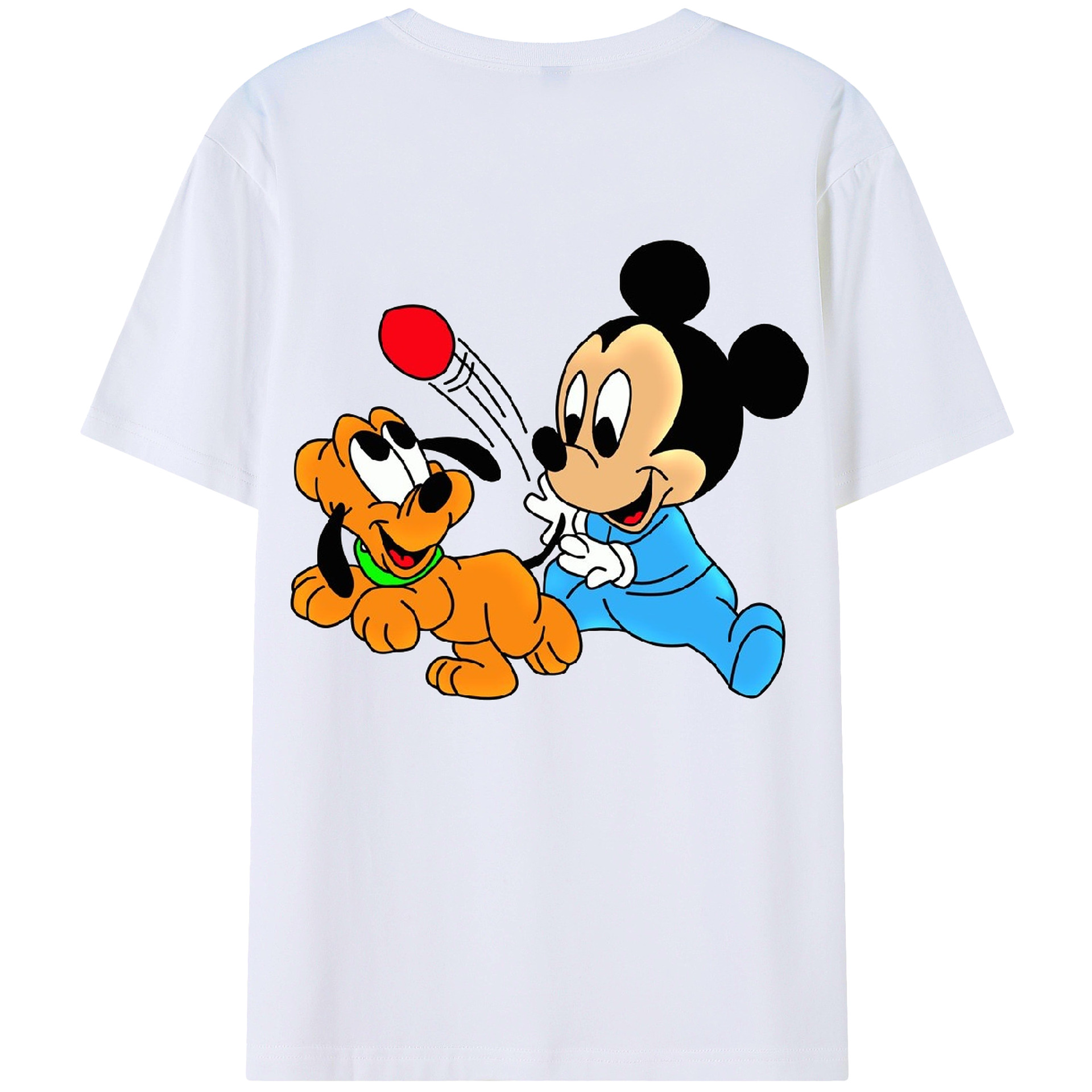 （画像用） ミッキーマウス Mickey Mouse レディース半袖Tシャツ(バックプリント)