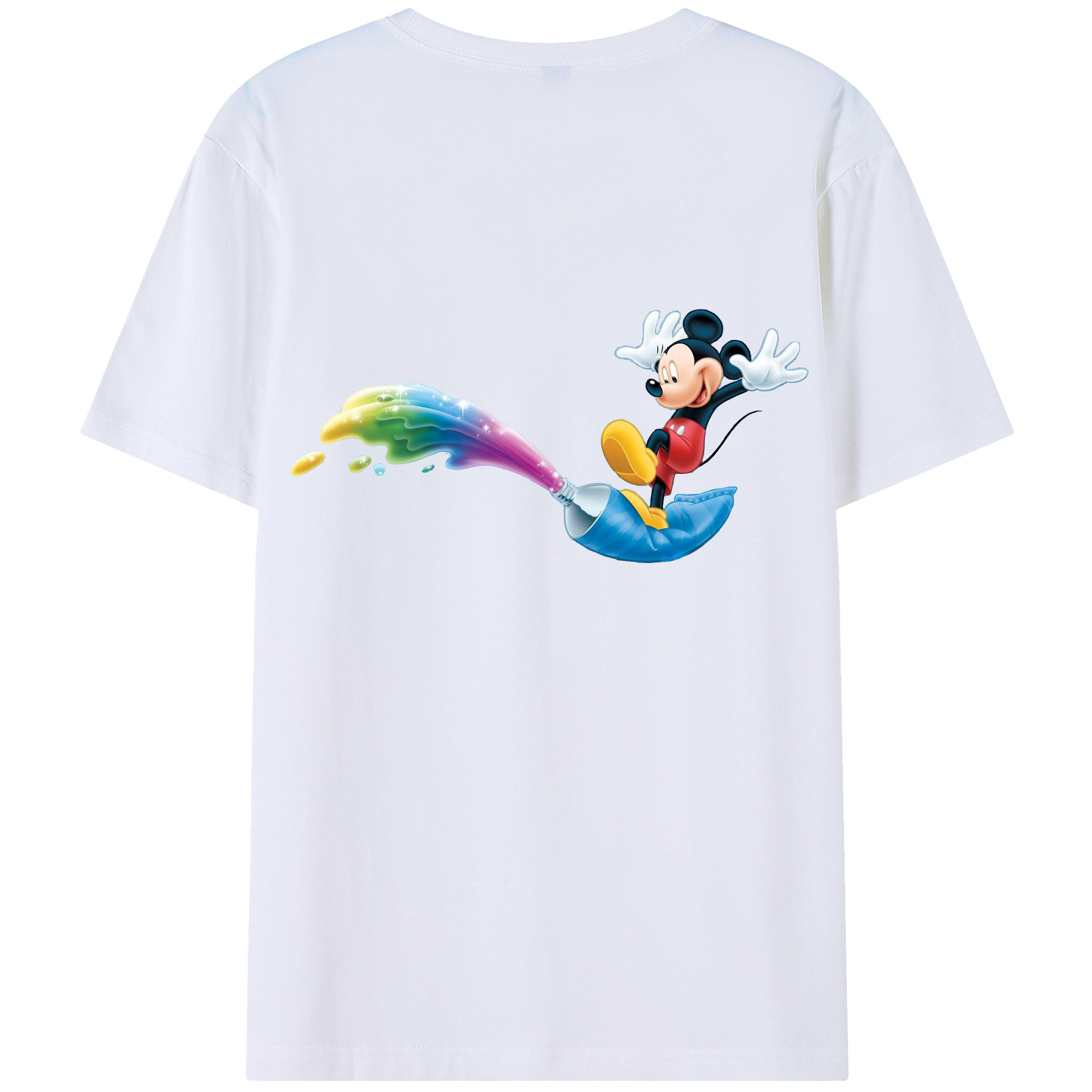 （画像用） ミッキーマウス Mickey Mouse レディース半袖Tシャツ(バックプリント)