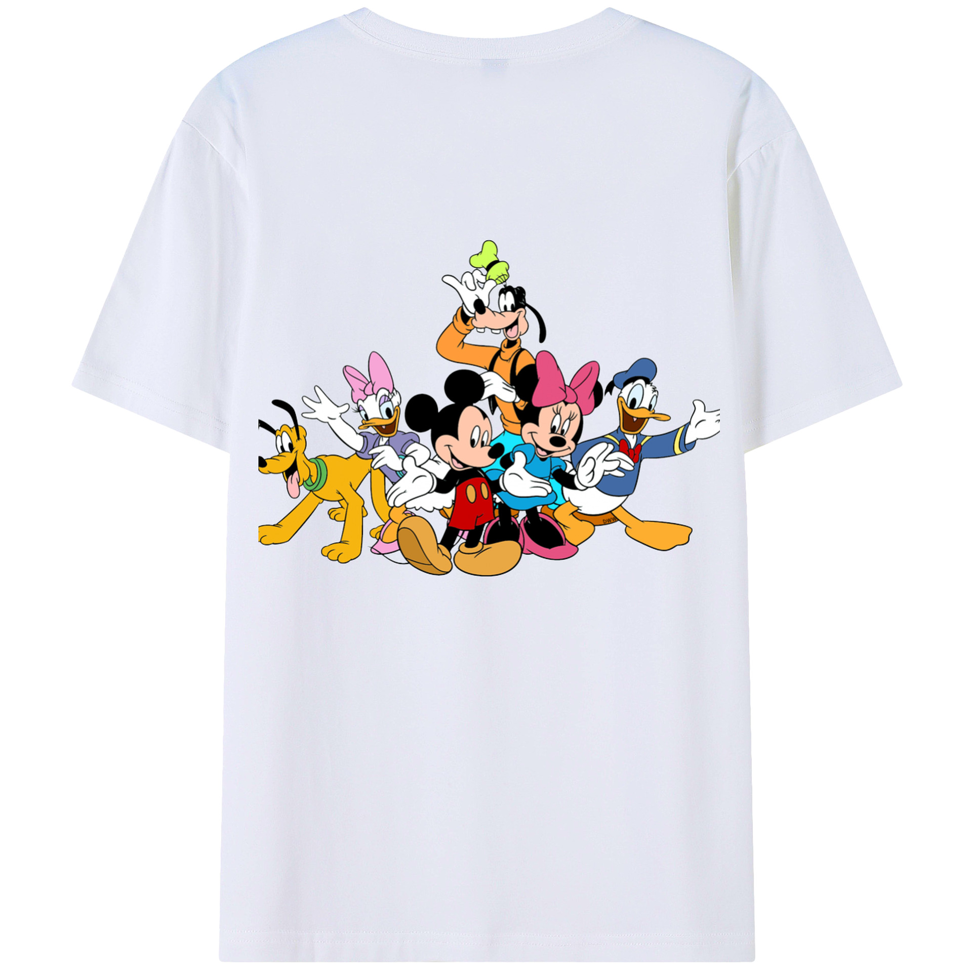 （画像用） ミッキーマウス Mickey Mouse レディース半袖Tシャツ(バックプリント)