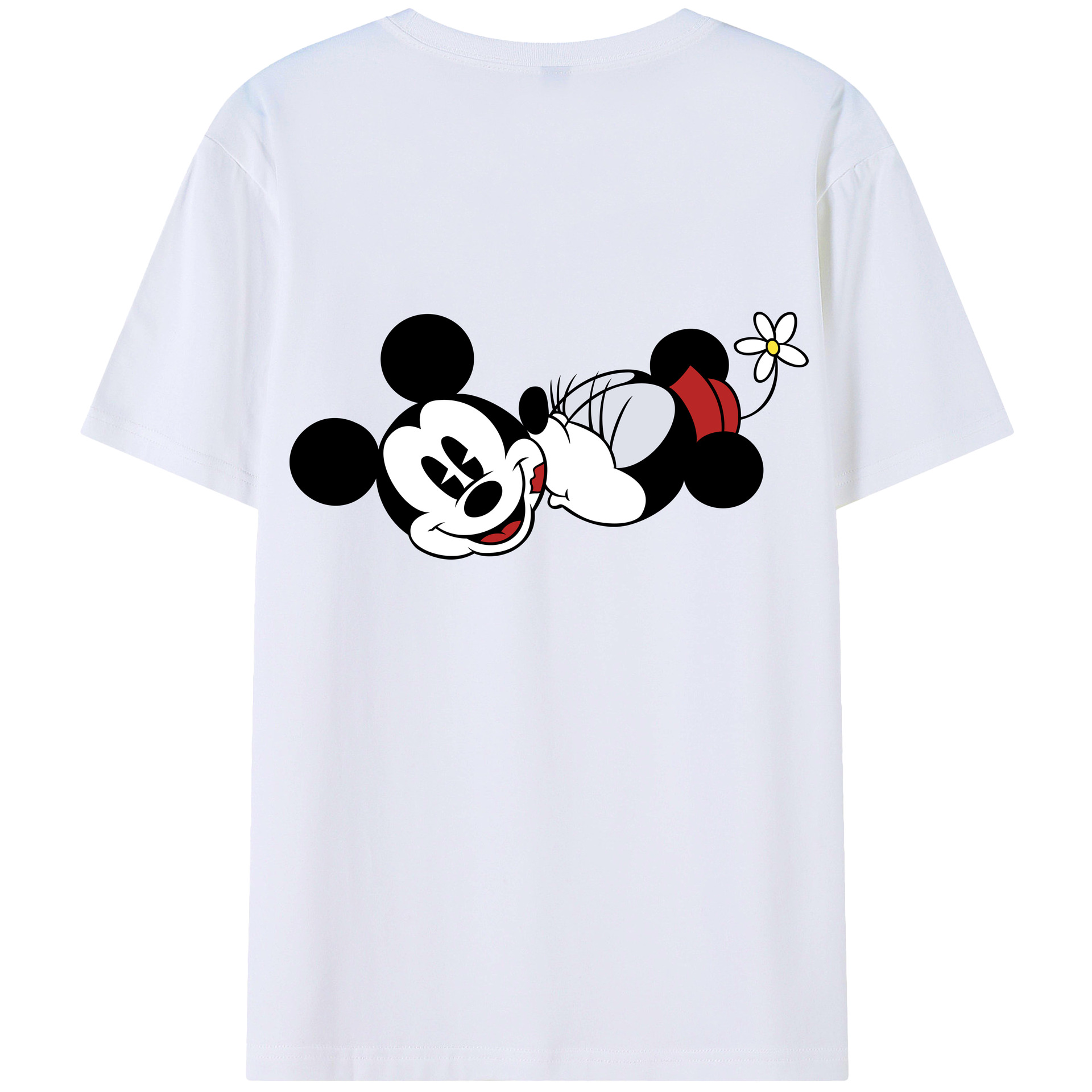 （画像用） ミッキーマウス Mickey Mouse レディース半袖Tシャツ(バックプリント)