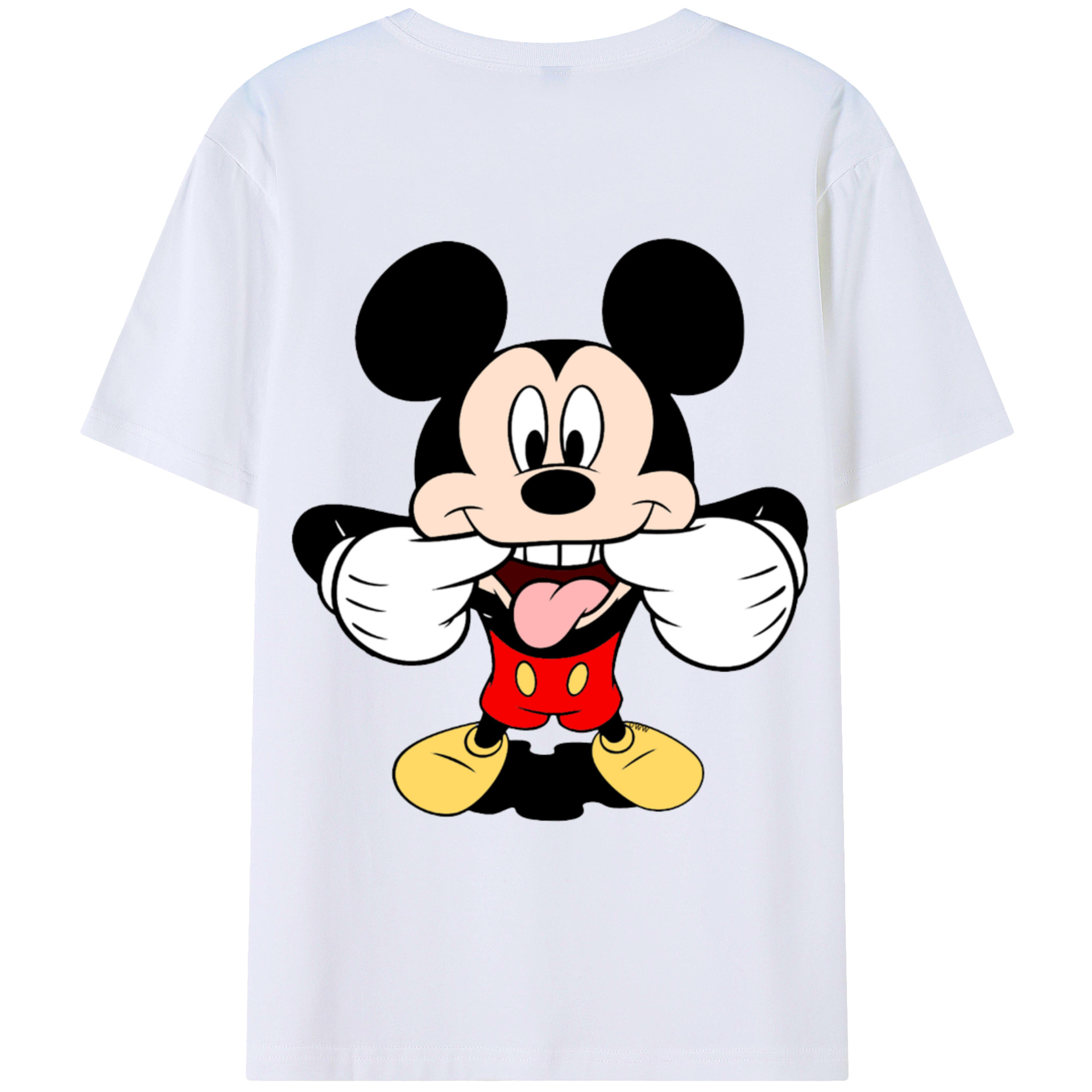 （画像用） ミッキーマウス Mickey Mouse レディース半袖Tシャツ(バックプリント)