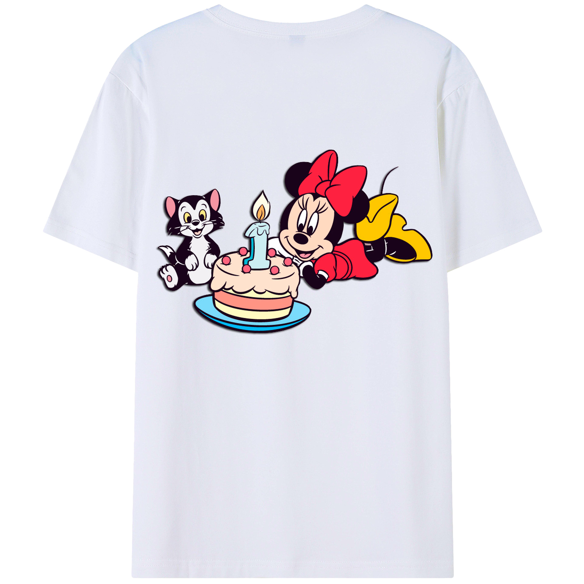 （画像用） ミッキーマウス Mickey Mouse レディース半袖Tシャツ(バックプリント)