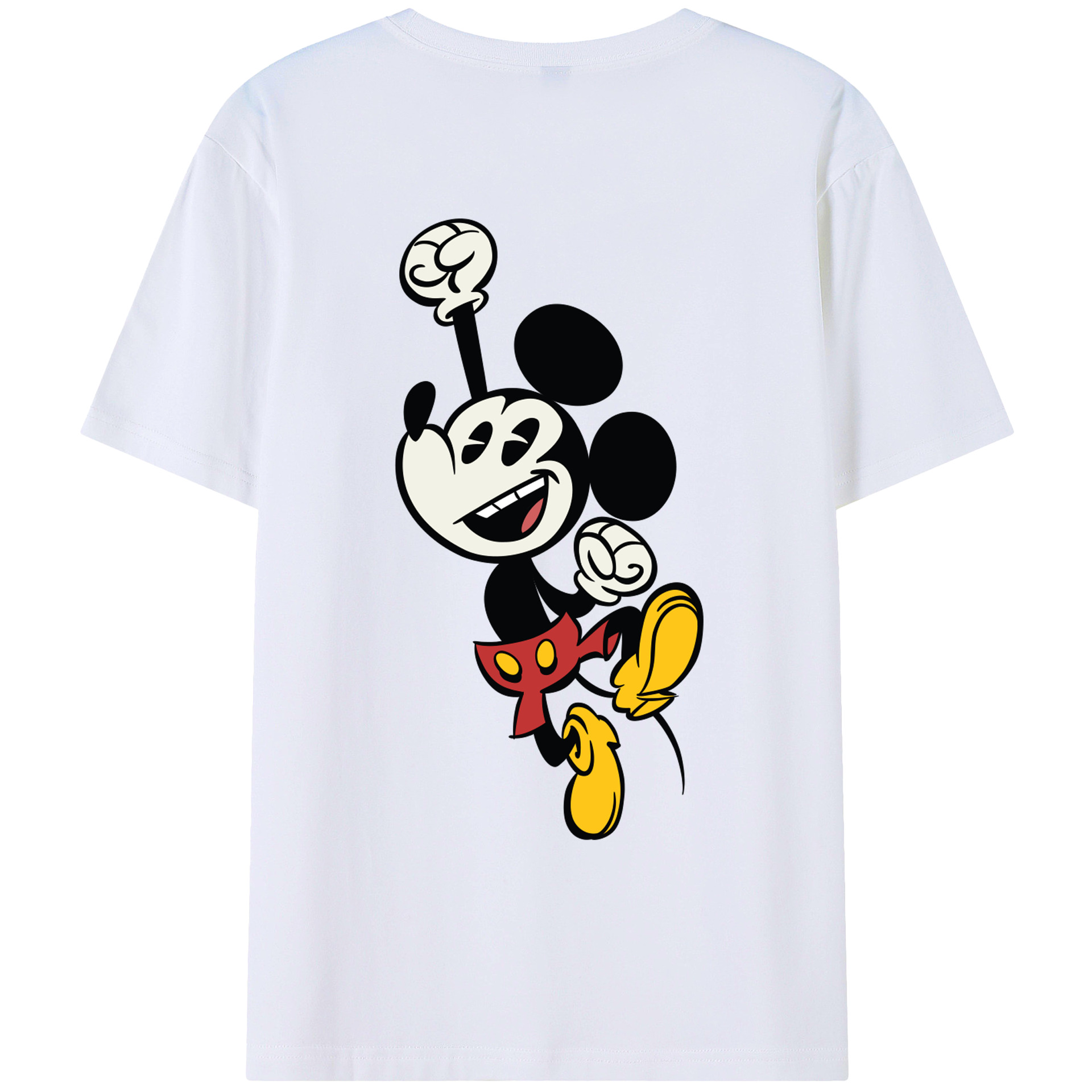（画像用） ミッキーマウス Mickey Mouse レディース半袖Tシャツ(バックプリント)