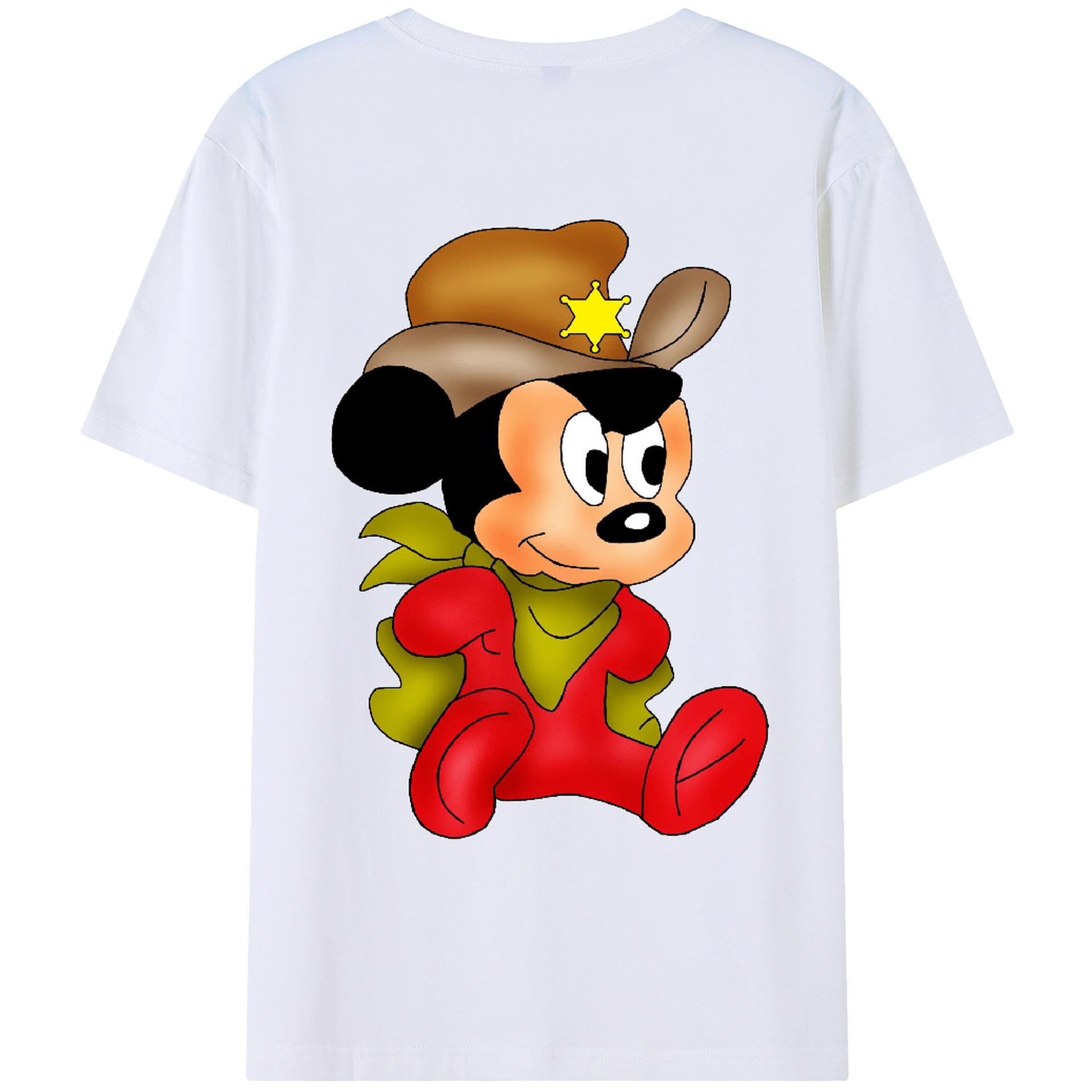 （画像用） ミッキーマウス Mickey Mouse レディース半袖Tシャツ(バックプリント)