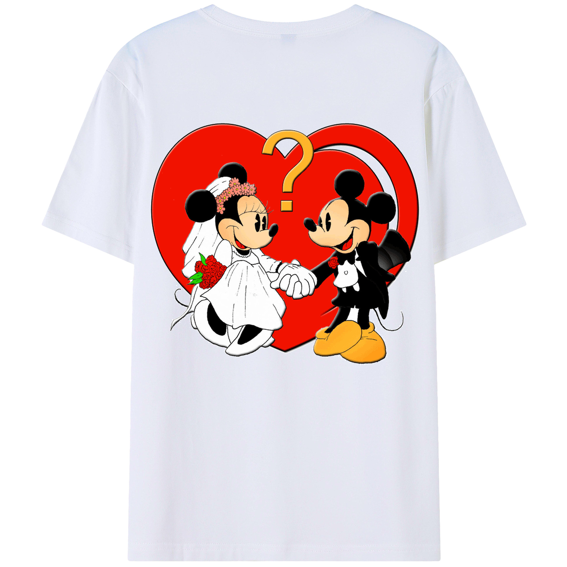 （画像用） ミッキーマウス Mickey Mouse レディース半袖Tシャツ(バックプリント)