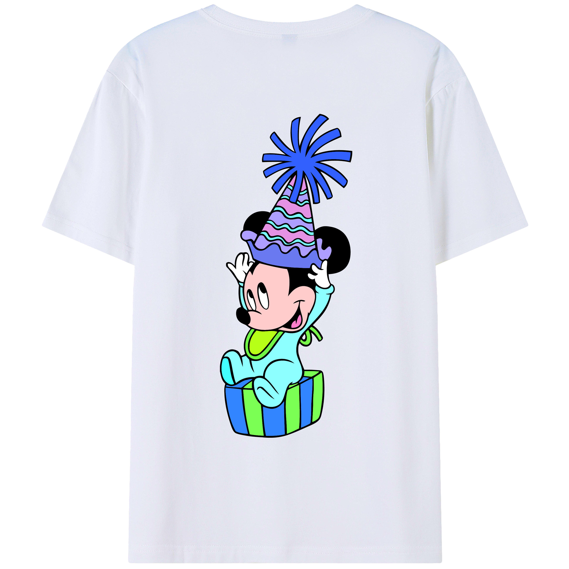 （画像用） ミッキーマウス Mickey Mouse レディース半袖Tシャツ(バックプリント)