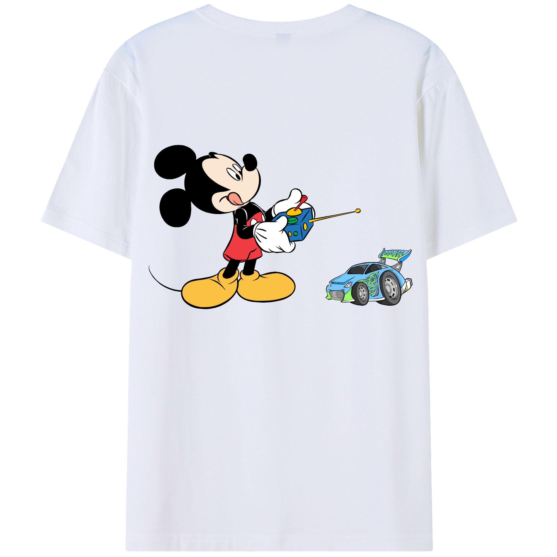 （画像用） ミッキーマウス Mickey Mouse レディース半袖Tシャツ(バックプリント)