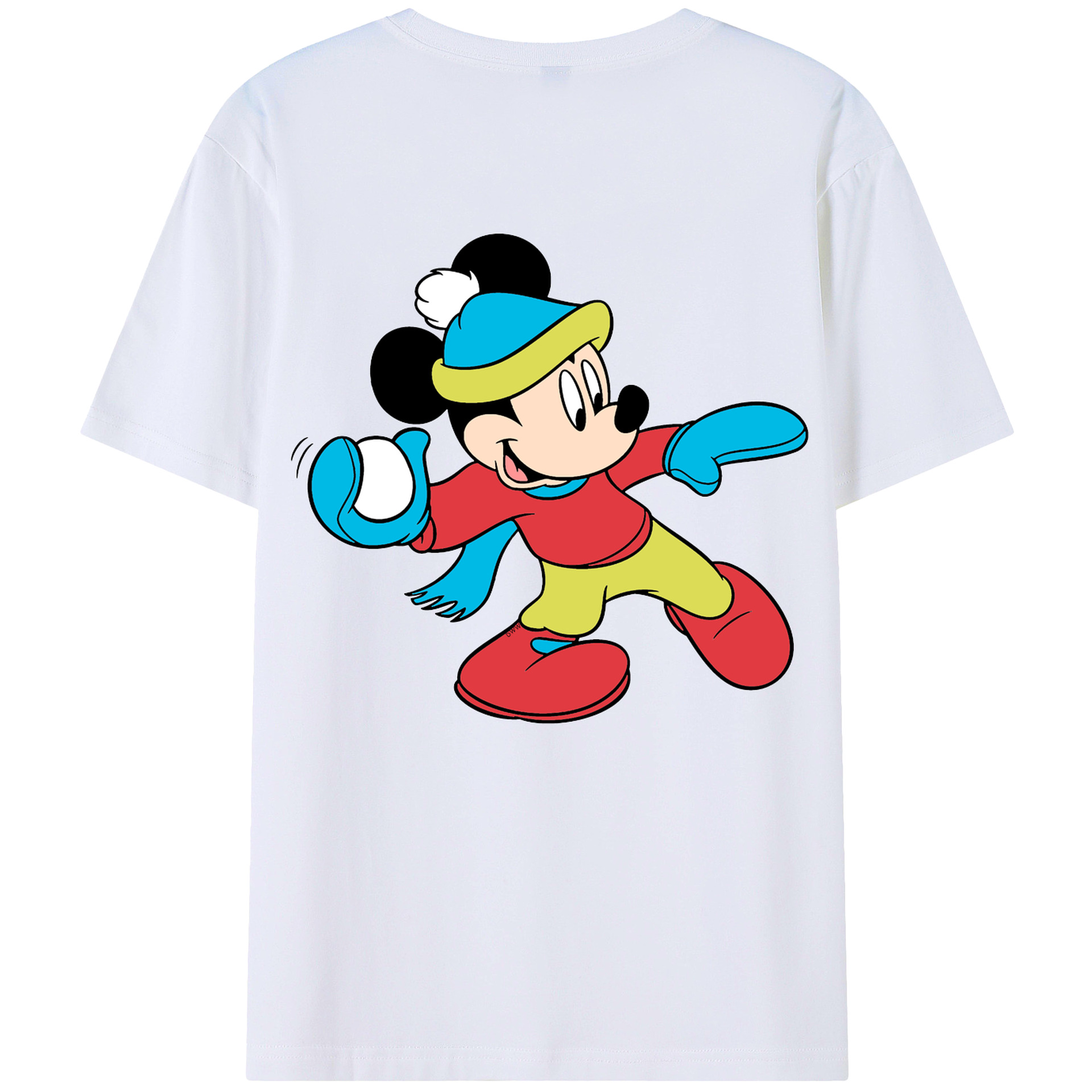 （画像用） ミッキーマウス Mickey Mouse レディース半袖Tシャツ(バックプリント)