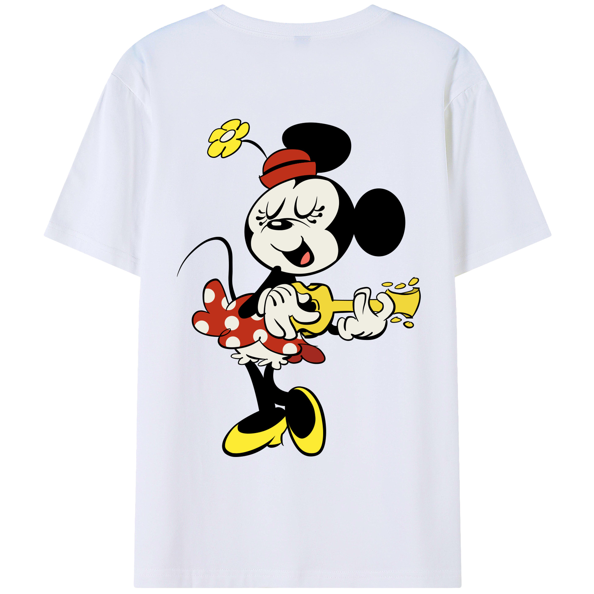 （画像用） ミッキーマウス Mickey Mouse レディース半袖Tシャツ(バックプリント)