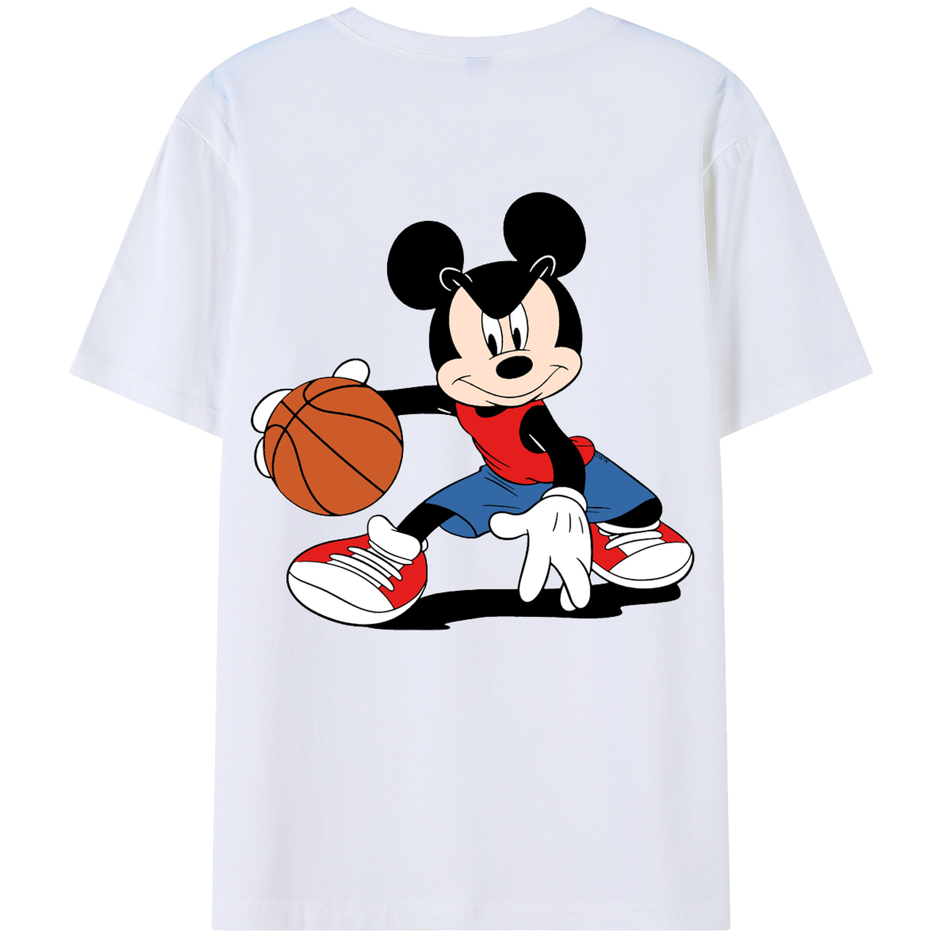 （画像用） ミッキーマウス Mickey Mouse レディース半袖Tシャツ(バックプリント)