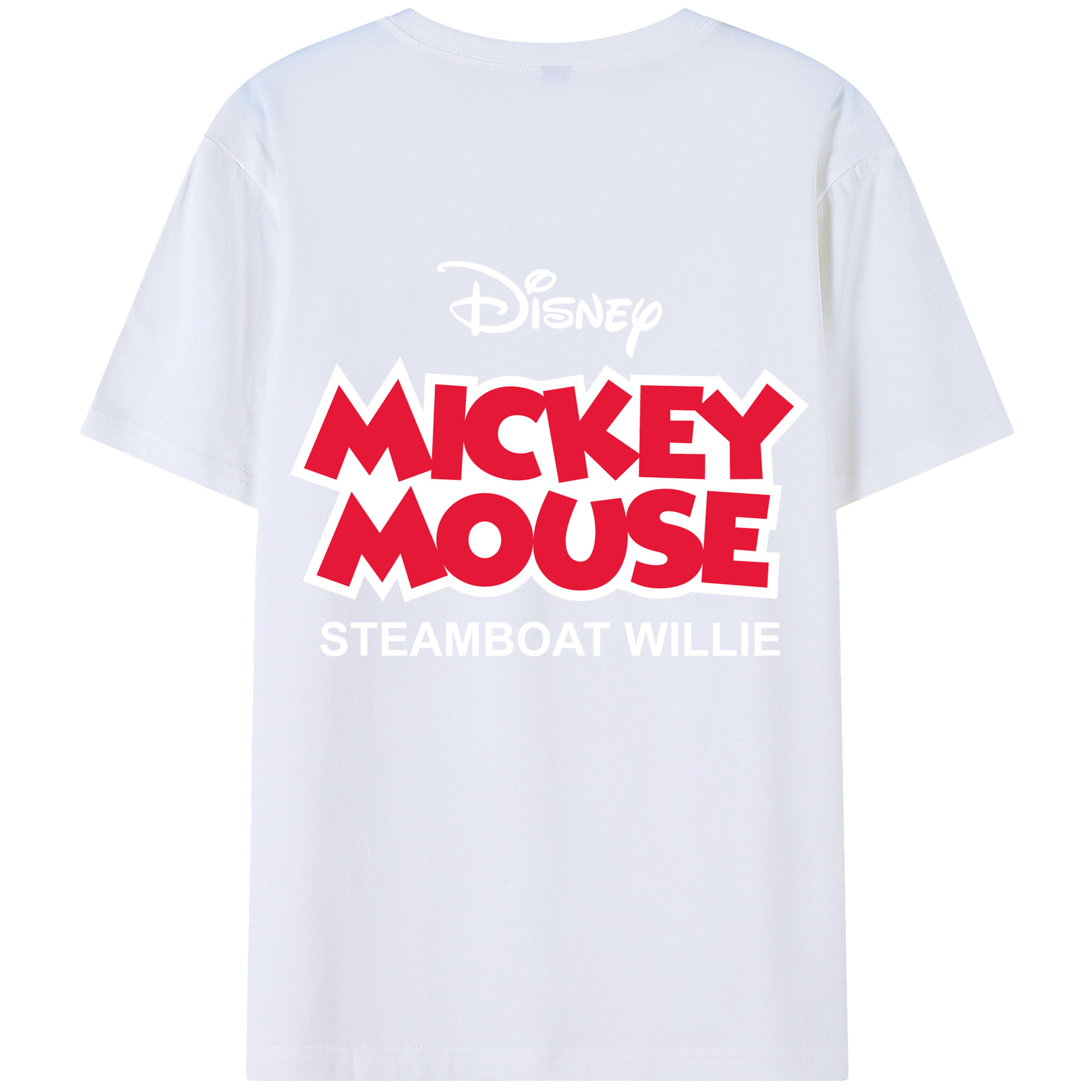 （画像用） ミッキーマウス Mickey Mouse レディース半袖Tシャツ(バックプリント)